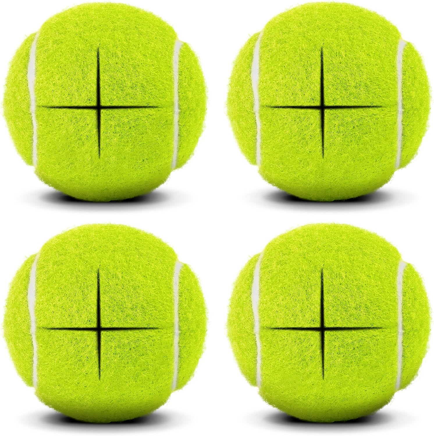 Pre-Cut Tennis Balls for Walkers, 4 Pack Walker Glide Ball Accessories | Heavy Duty Long Lasting Walker Accessories,Silent Gliding,Floor Protection,Easy to Install,Fits Furniture & Walker Legs