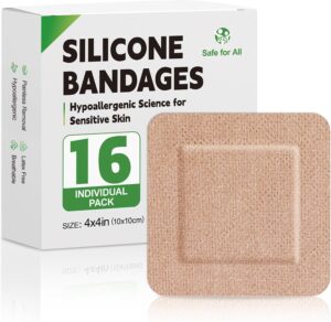16 Pack Silicone Bandages for Sensi...