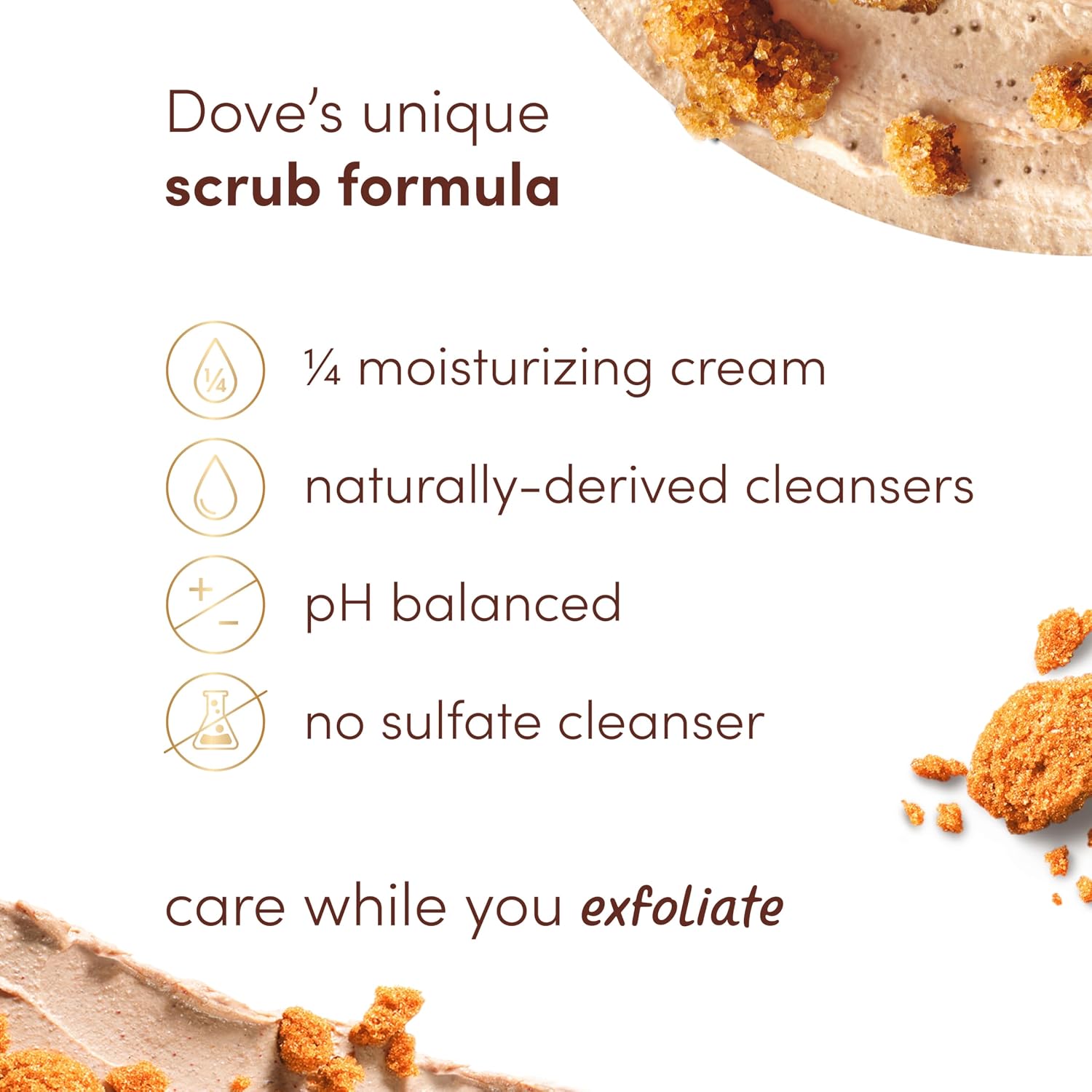 Dove Body Scrub Brown Sugar & Coconut Butter, 15 oz | Exfoliating body scrub that buffs away dull skin and deeply nourishes for soft, smooth and radiant skin - Image 5
