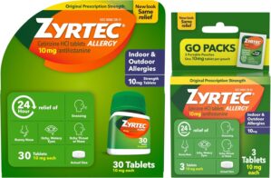 Zyrtec 24-Hour Allergy Relief Table...