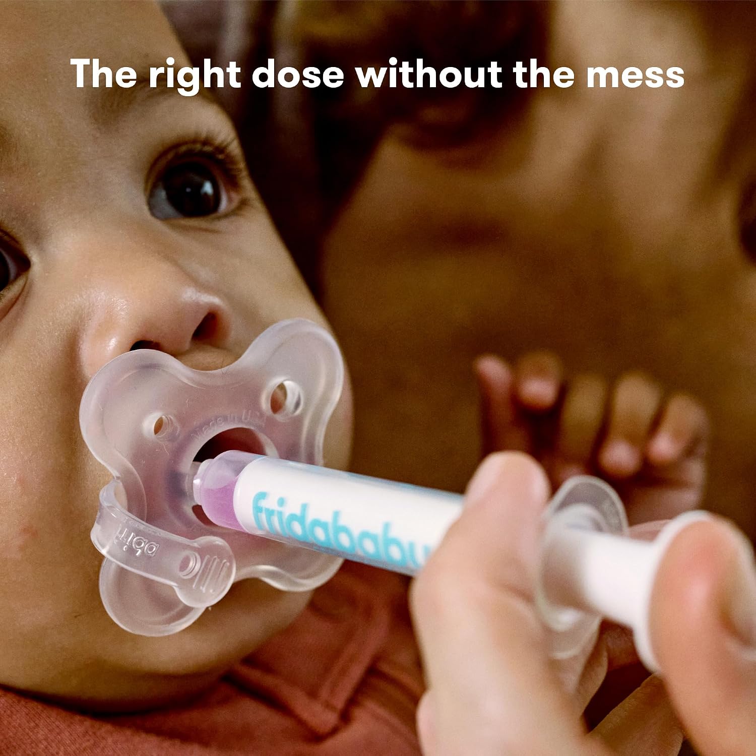 Frida Baby Medicine Pacifier Syringe, Accu-Dose Paci, Medi Frida, Fuss Free | Dispenser for Mess & Fuss Free Medicine Use, Baby-Safe Pacifier Design, Made in USA, Easy to Use - Image 2