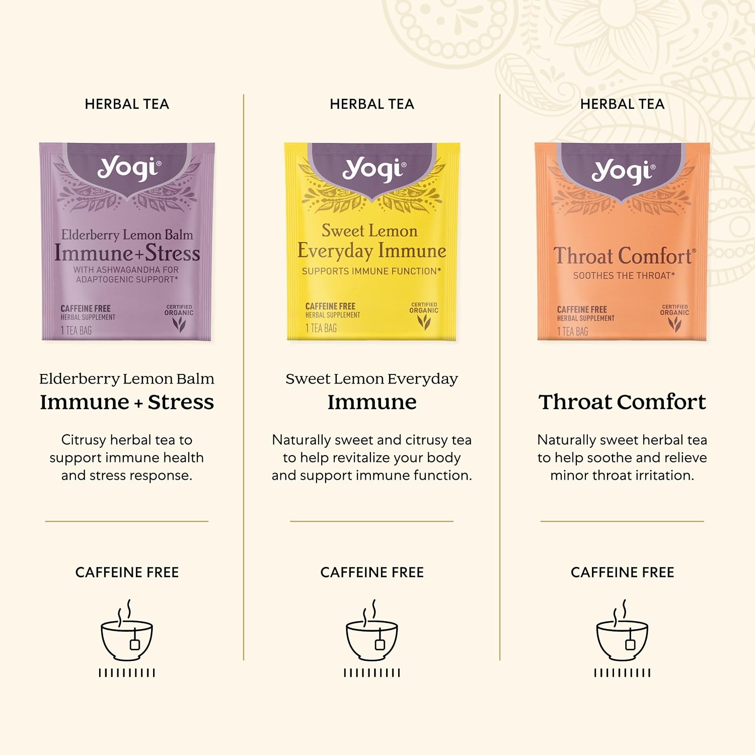 Yogi Get Well Gift Box, 45 Tea Bags (5 Bags per Flavor) | Caffeine-Free Wellness and Immunity Variety Pack with 9 Delicious Herbal Teas, a Thoughtful Tea Gift Set - Image 4