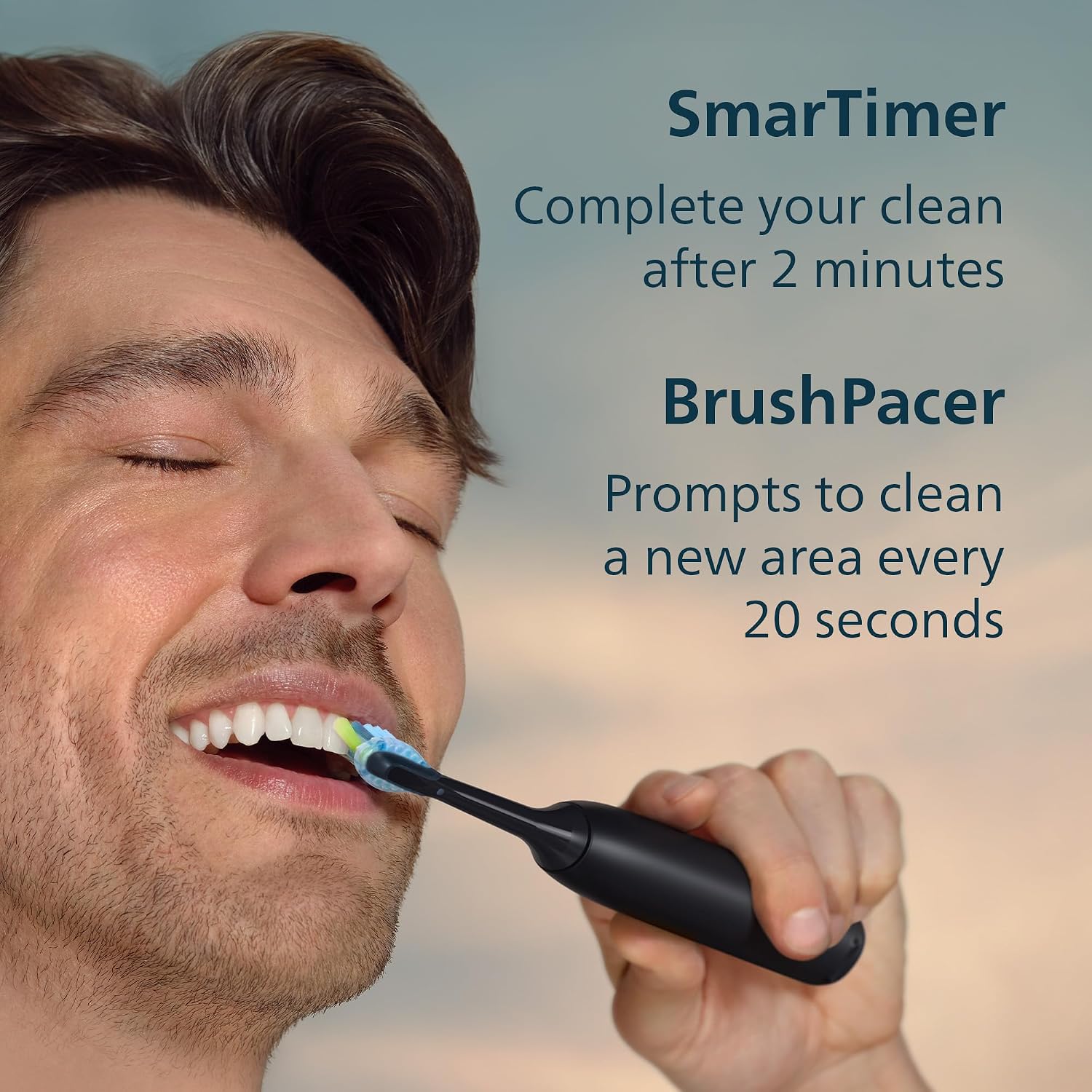Philips Sonicare 5950 Rechargeable Electric Toothbrush, 2 Brush Head, Black | 1000% More Plaque Removal¹, Pressure Sensor, 6 Brush Settings, 21-Day Battery, Includes Travel Case, HX7131/03 - Image 7
