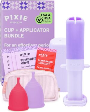 2 Menstrual Cups and Applicator Bun...