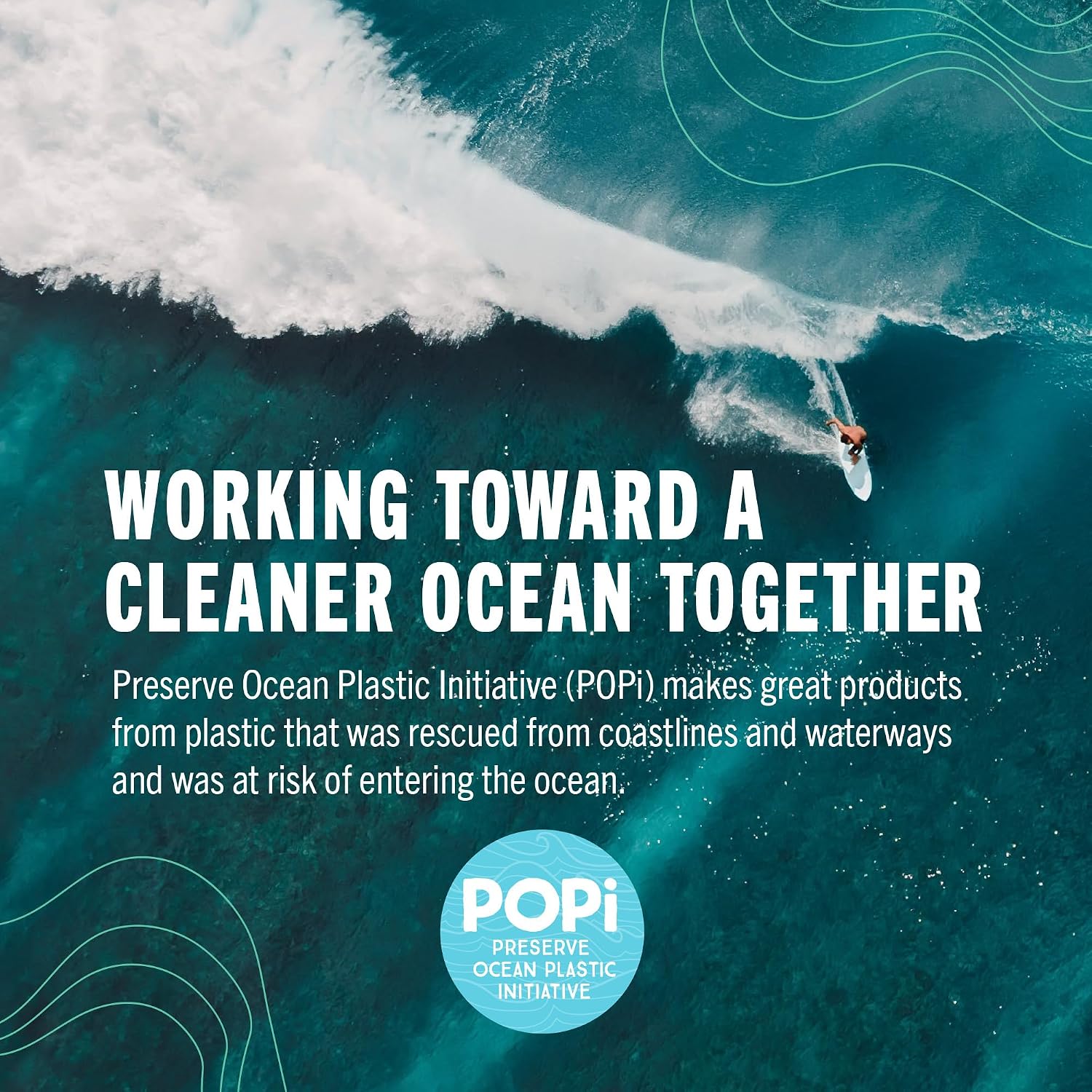 Preserve POPi Shave 5 Razor, Recycled Ocean Plastic Handle, Neptune Green | Includes 5-Blade Cartridge; Vitamin E Lubricating Strip; Ergonomic Grip; For Men & Women; Cruelty-Free - Image 9