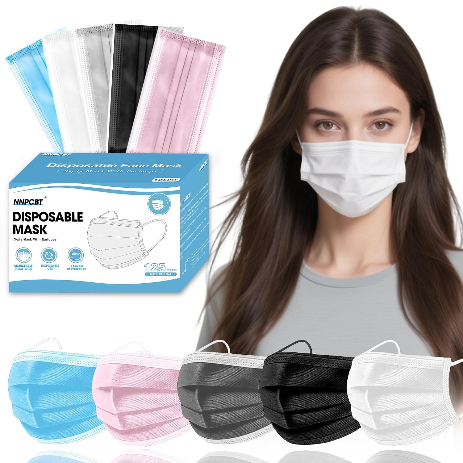 NNPCBT 5 Color Disposable Face Mask...
