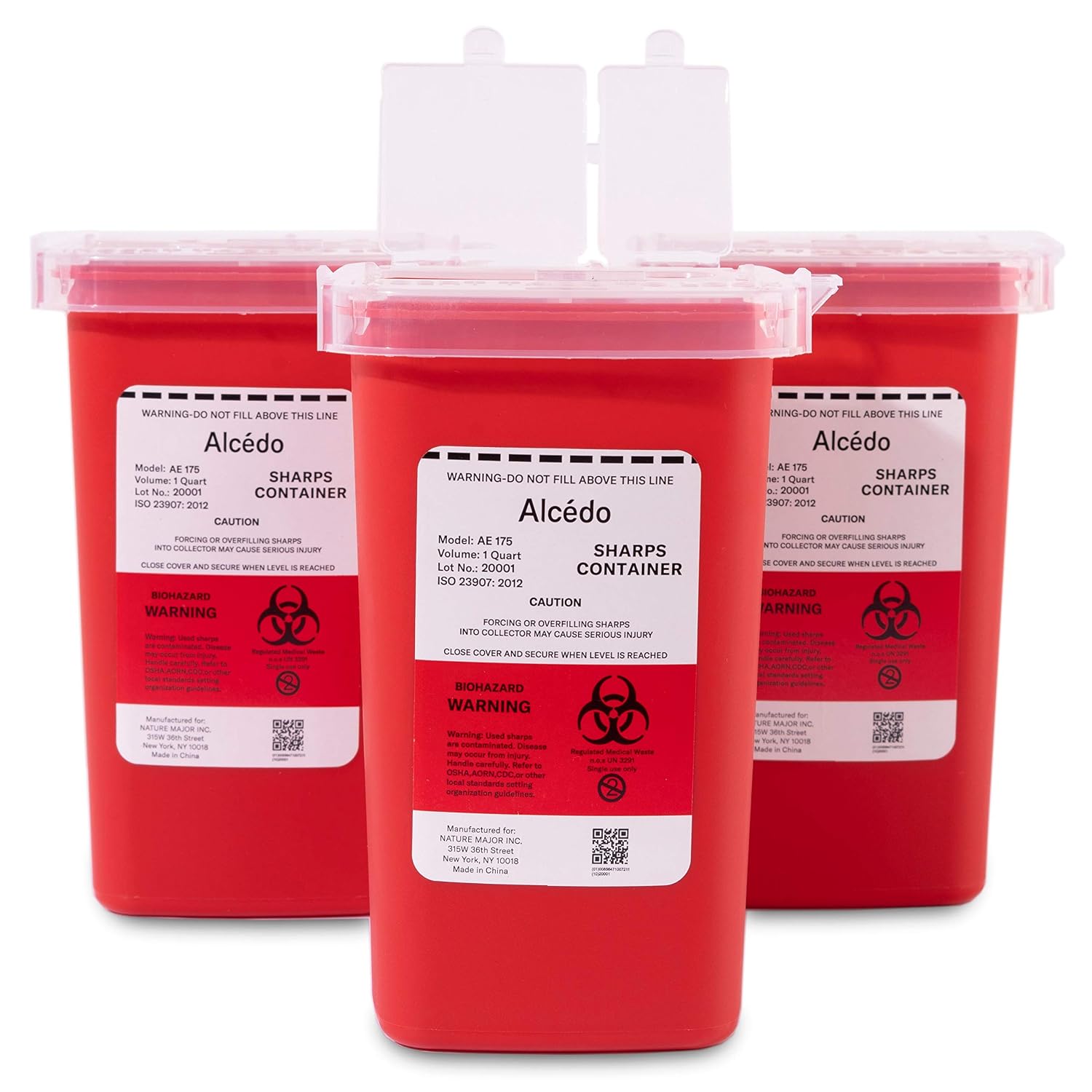 Alcedo 1 Quart Sharps Container (3-...