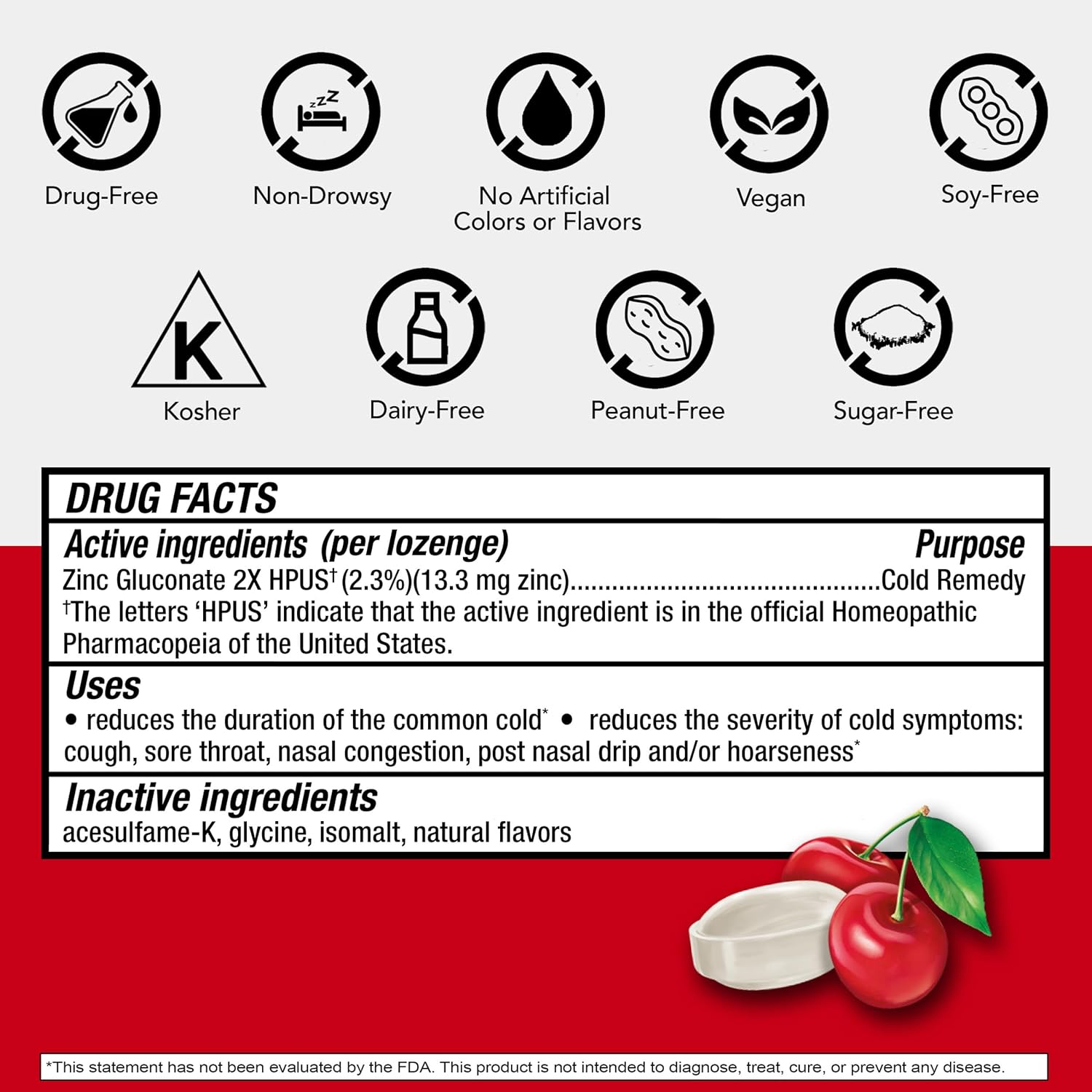 Cold-EEZE Sugar-Free, Natural Wild Cherry Zinc Lozenges, Homeopathic Cold Remedy, Shortens the Common Cold, Sore Throat, Cough, Congestion & Post Nasal Drip, 25 Ct - Image 6