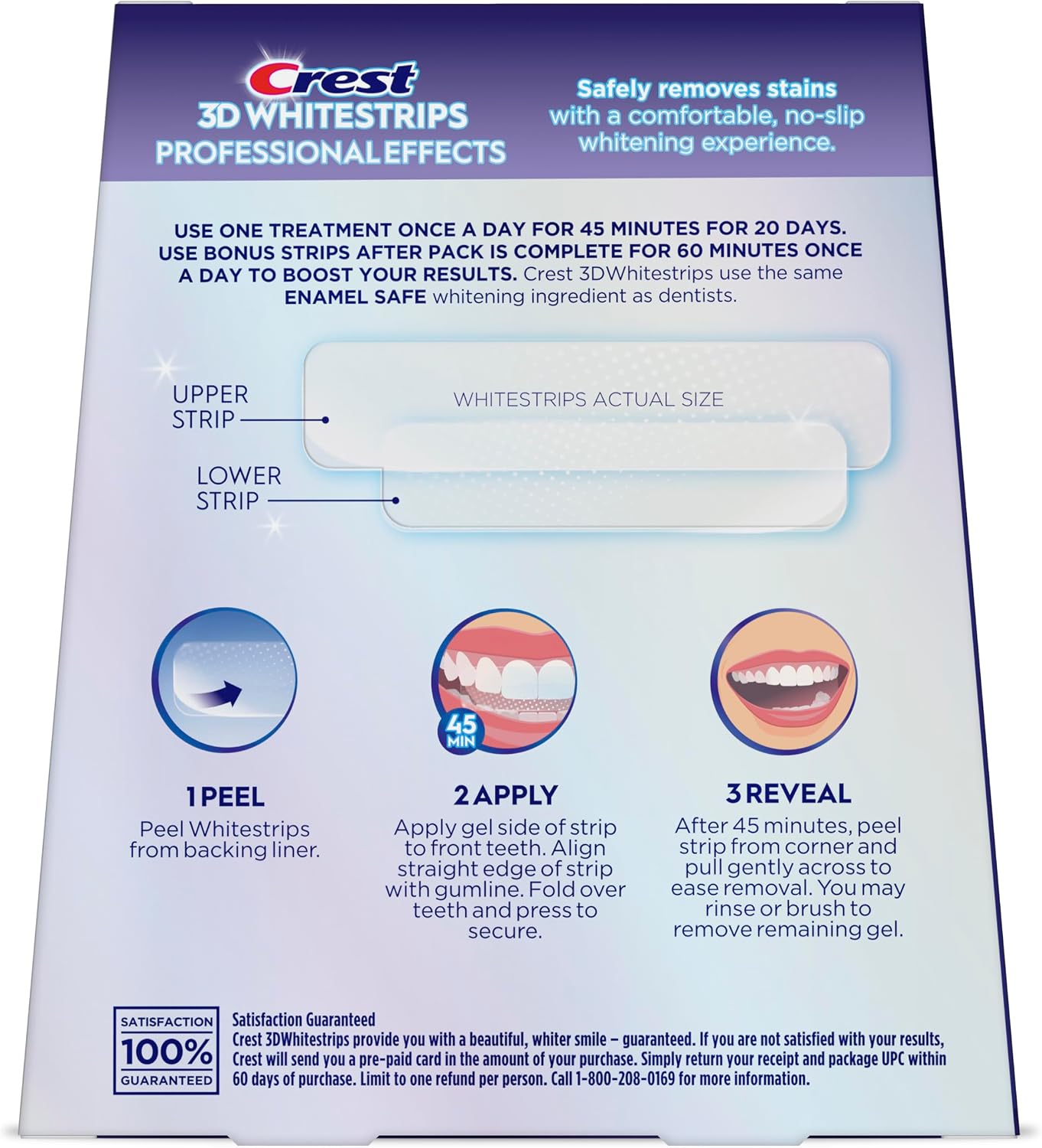 Crest Teeth Whitening Strips, Crest 3D Whitestrips Professional Effects, Enamel Safe Teeth Whitening Kit, 22 Treatments (44 Strips), Professional-Level Whitening, 19 Levels Whiter - Image 10