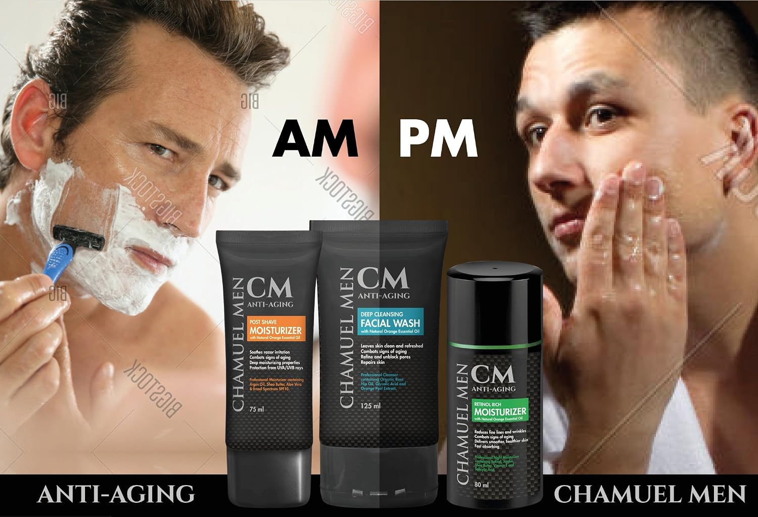 Mens Face Moisturizer Anti Aging - Aftershave for Men, Face Cream & Post Shave Lotion with Argan, Shea & Aloe - Daily Skin Care Balm for Dry, Oily & Sensitive Skin, 2.6 oz - Image 8