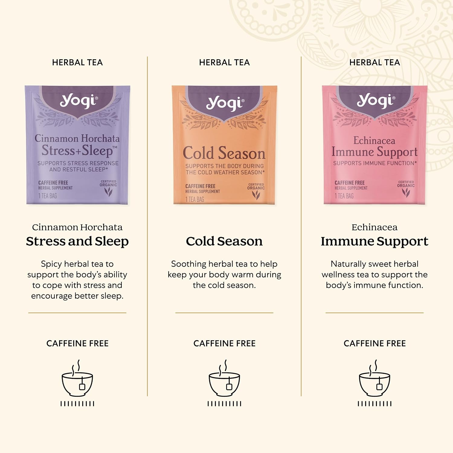 Yogi Get Well Gift Box, 45 Tea Bags (5 Bags per Flavor) | Caffeine-Free Wellness and Immunity Variety Pack with 9 Delicious Herbal Teas, a Thoughtful Tea Gift Set - Image 5