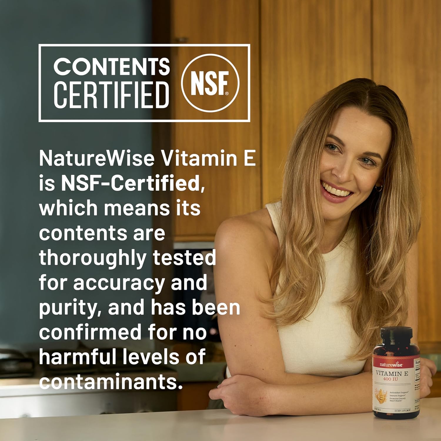 NatureWise Vitamin E 400 IU Softgels (180mg DL-Alpha) - Dairy, Gluten, and Soy Free, Non-GMO Antioxidant Dietary Supplement for Skin, Heart, Eye, and Immune Health Support - 2-Month Supply, 60 Count - Image 7