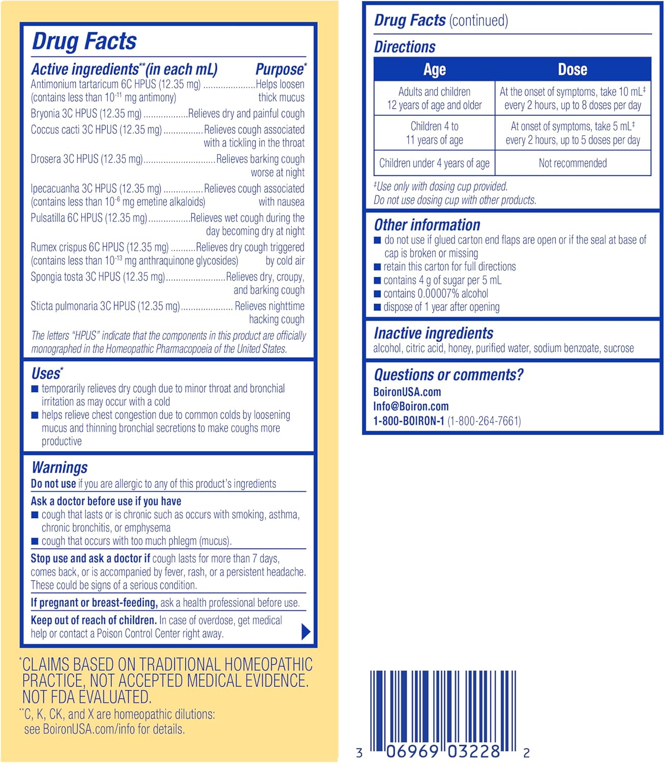 Boiron Chestal Honey Adult Cold and Cough Syrup for Nasal and Chest Congestion, Runny Nose, and Sore Throat Relief - 6.7 Fl oz - Image 6