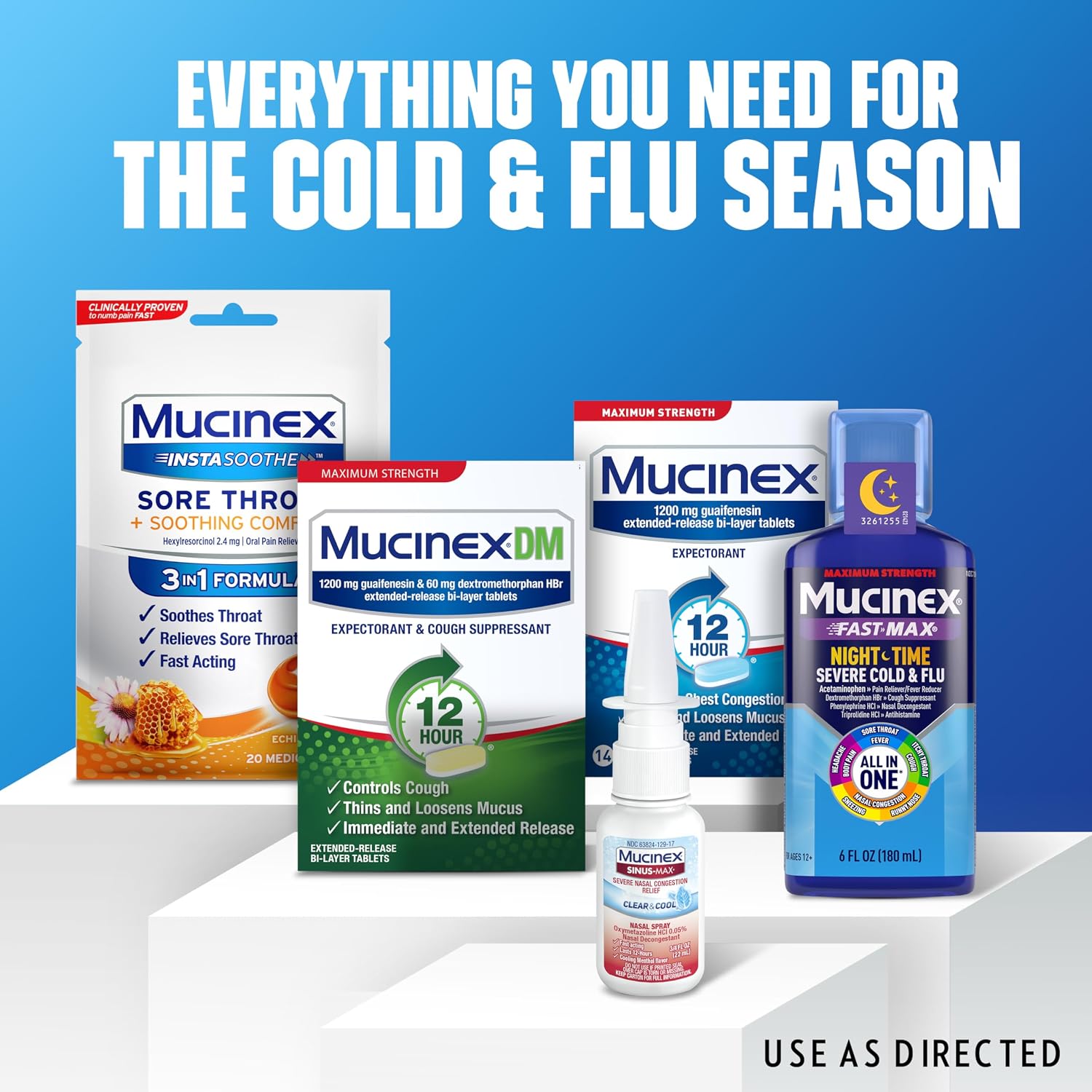 Mucinex Sinus-Max Nasal Spray Decongestant, 12 Hour Over-The-Counter Medication Nose Spray for Sinus Relief, Nasal Decongestants for Adults & Sinus Congestion, Clear & Cool 3/4 Fl Oz(22ML) - Image 7
