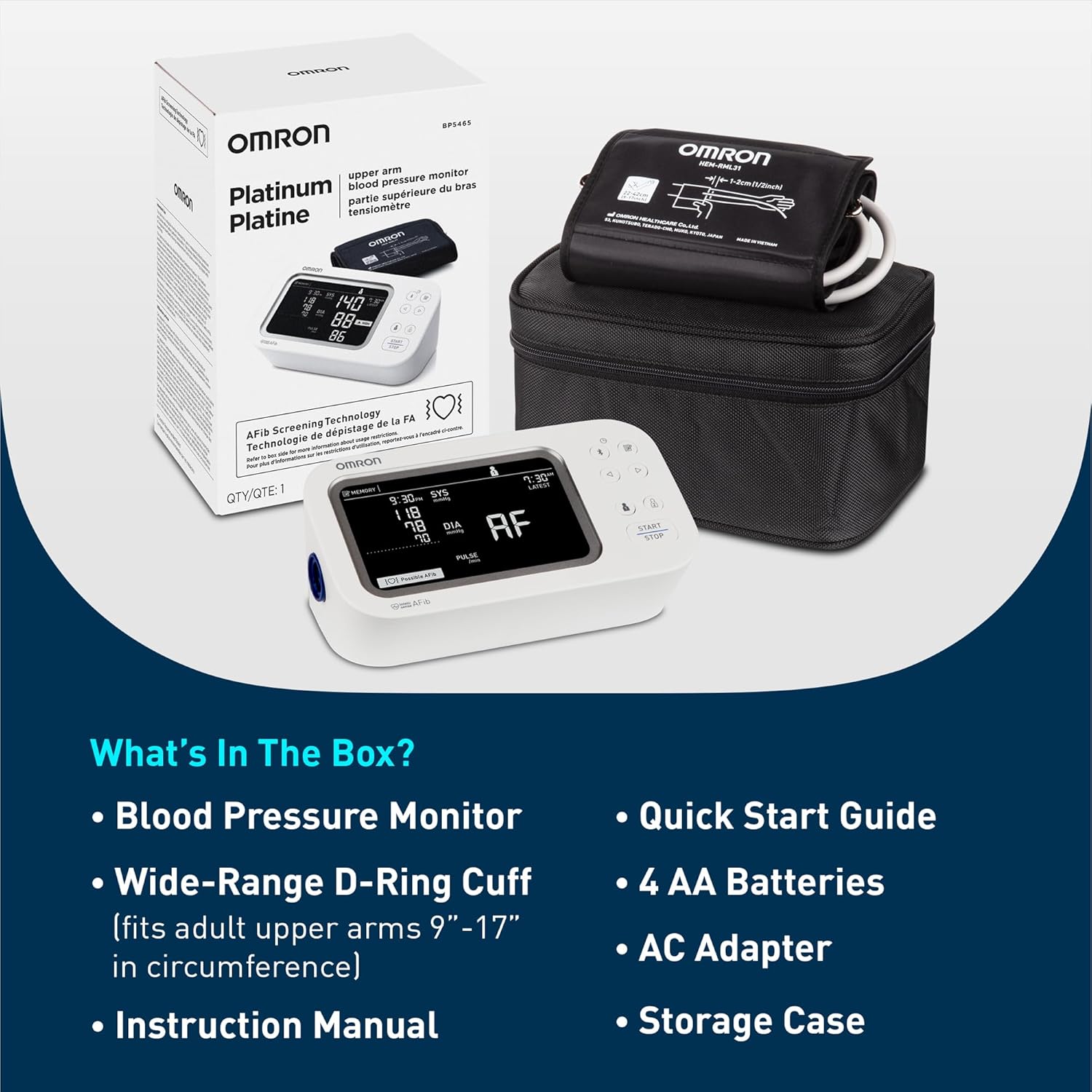 OMRON Platinum Blood Pressure Monitor & Upper Arm Blood Pressure Cuff | For Home Use - #1 Doctor & Pharmacist Recommended Brand - Clinically Validated - AFib Detection - Connect App - Image 6