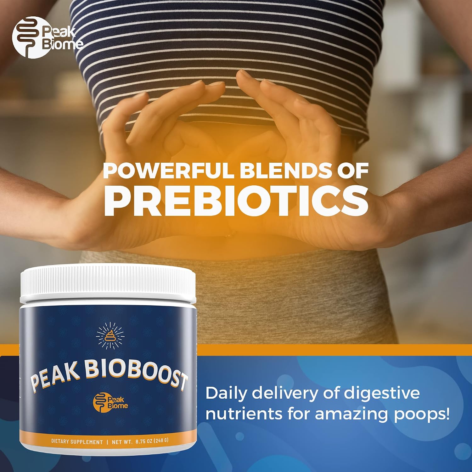 Peak BioBoost - Prebiotic Fiber Supplement for Gut Health - Easy to Dissolve Unflavored Fiber Powder - Non-GMO - No Gluten, Soy or Dairy - 6-Month Supply - 180 Servings, 6 Packs - Image 3