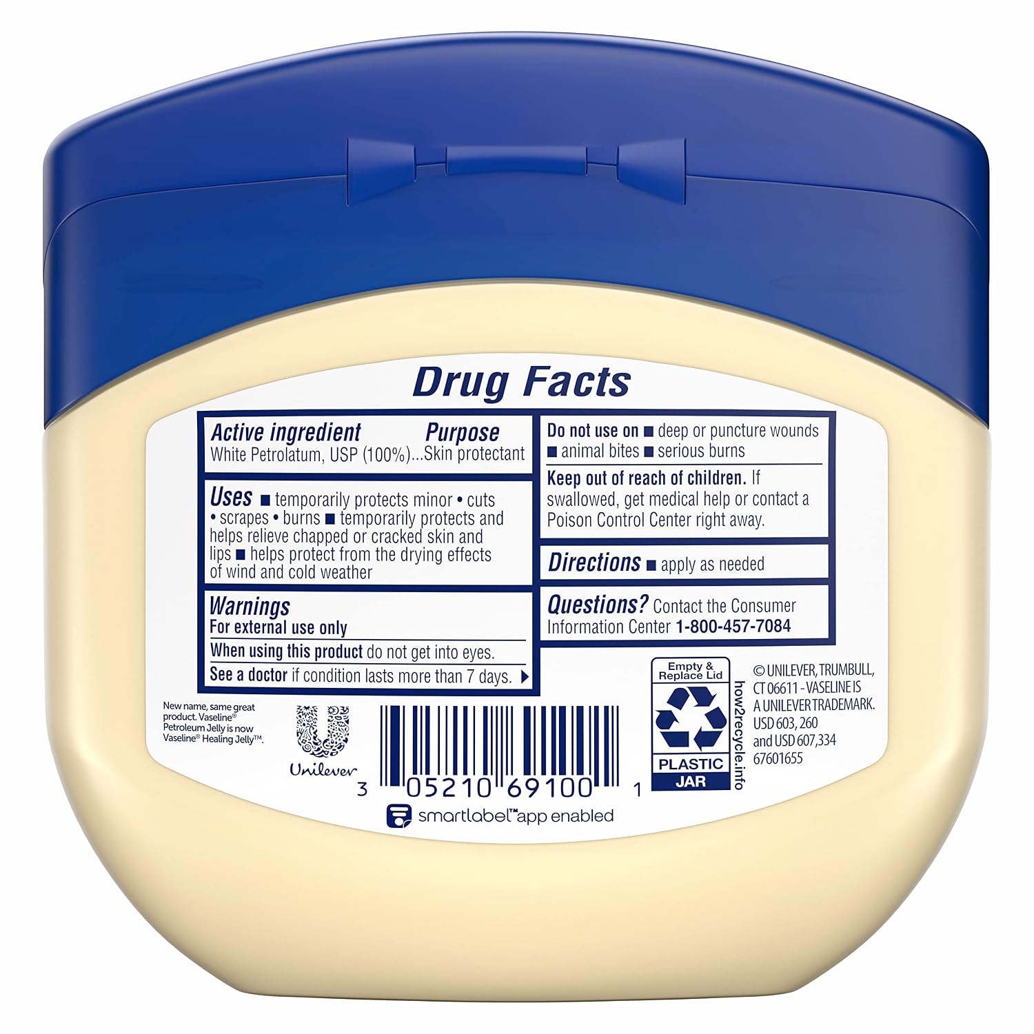 Vaseline Petroleum Jelly Original 3 Count Provides Dry Skin Relief And Protects Minor Cuts Dermatologist Recommended And Locks In Moisture 13oz - Image 2