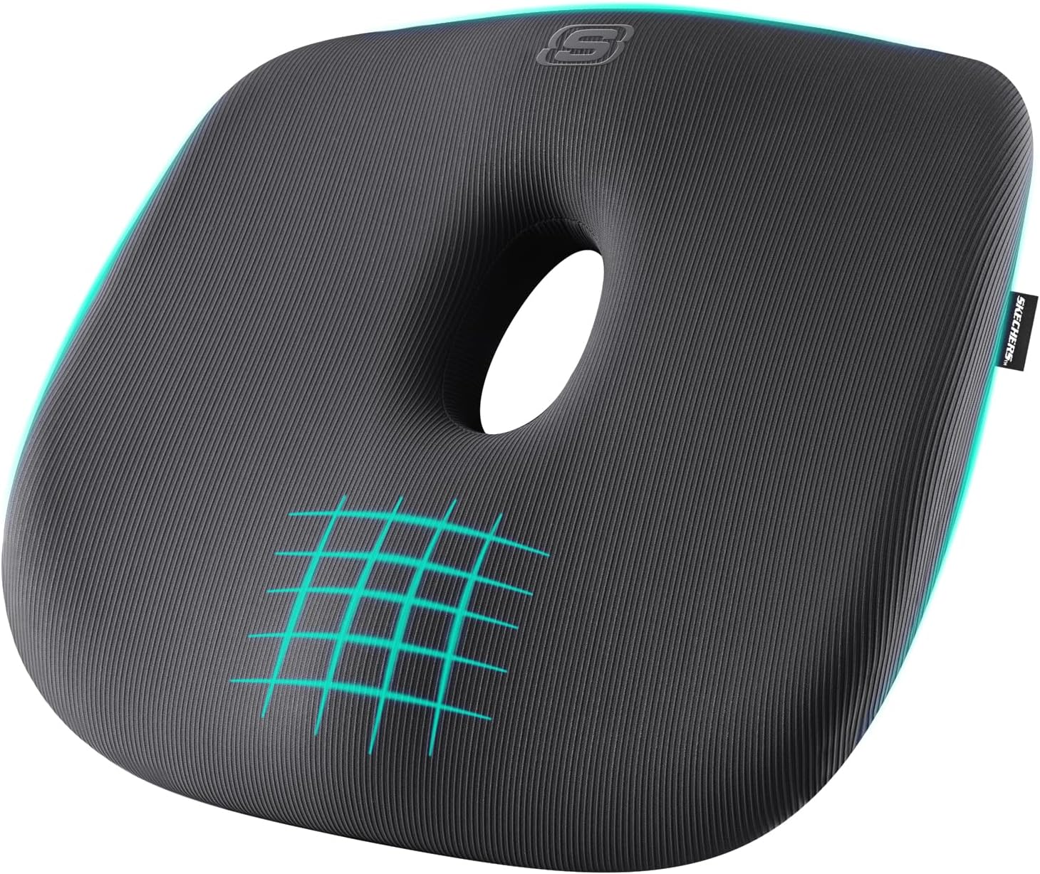 Skechers Seat Cushion Memory Foam,Donut Pillow Office Chair Cushion for Tailbone Pain Relief,Butt Pillow for Office Chair,Car seat Cushion,Long Sitting Office Workers,and Car Drivers,Black