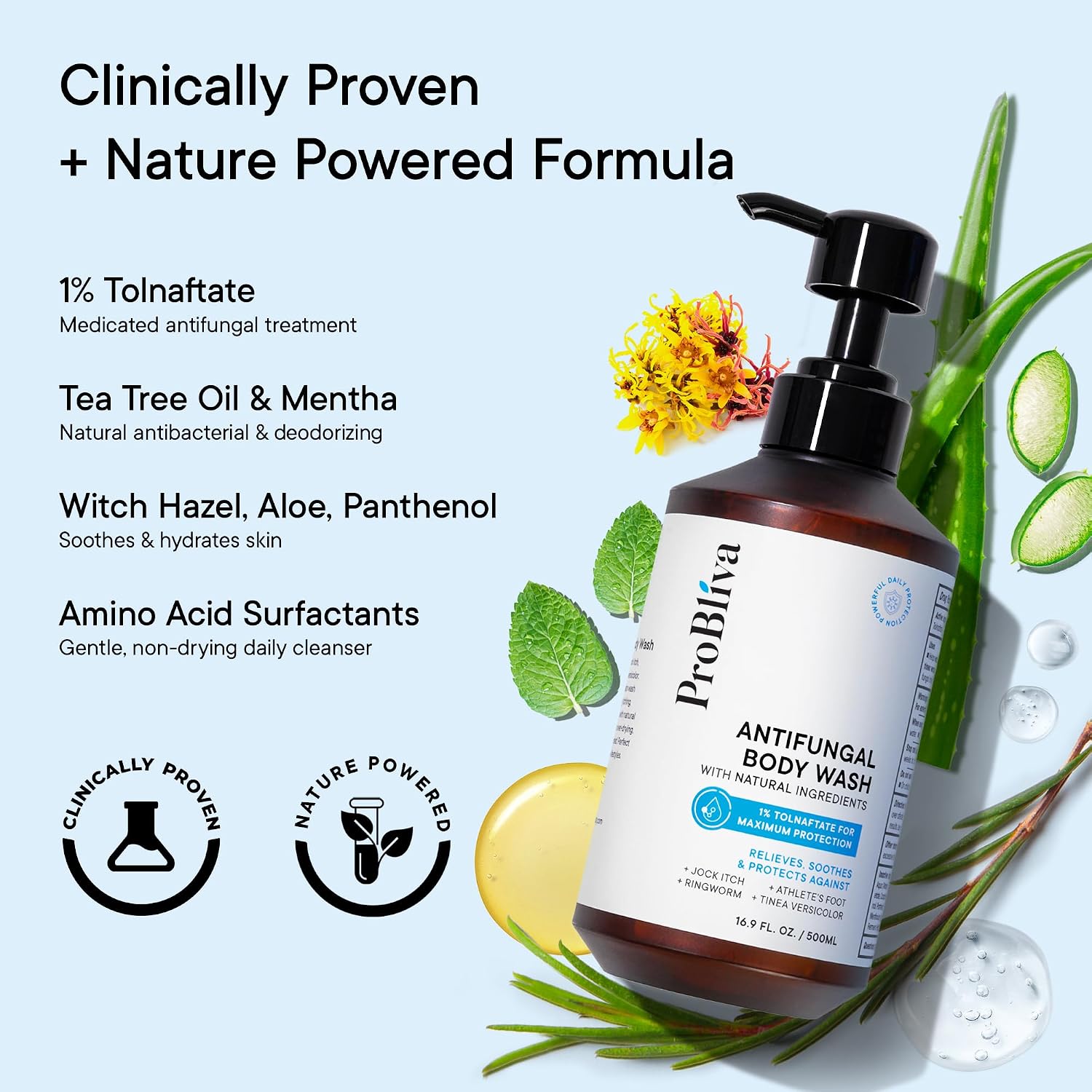 ProBliva Skin & Scalp Care Duo – Tea Tree Body Wash + Psoriasis Scalp Spray, Daily Cleanse & On-Demand Scalp Comfort for Itch, Flakes, Dryness, Odor & Buildup - Image 4