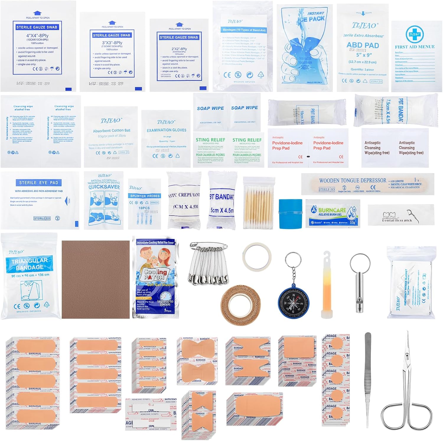 330-Piece Comprehensive First Aid Kit for Home, Car, Travel | Well-Organized Compact Waterproof First Aid Kit for Camping, Hiking, Car, Office, Sports & Outdoor Activities - Image 2