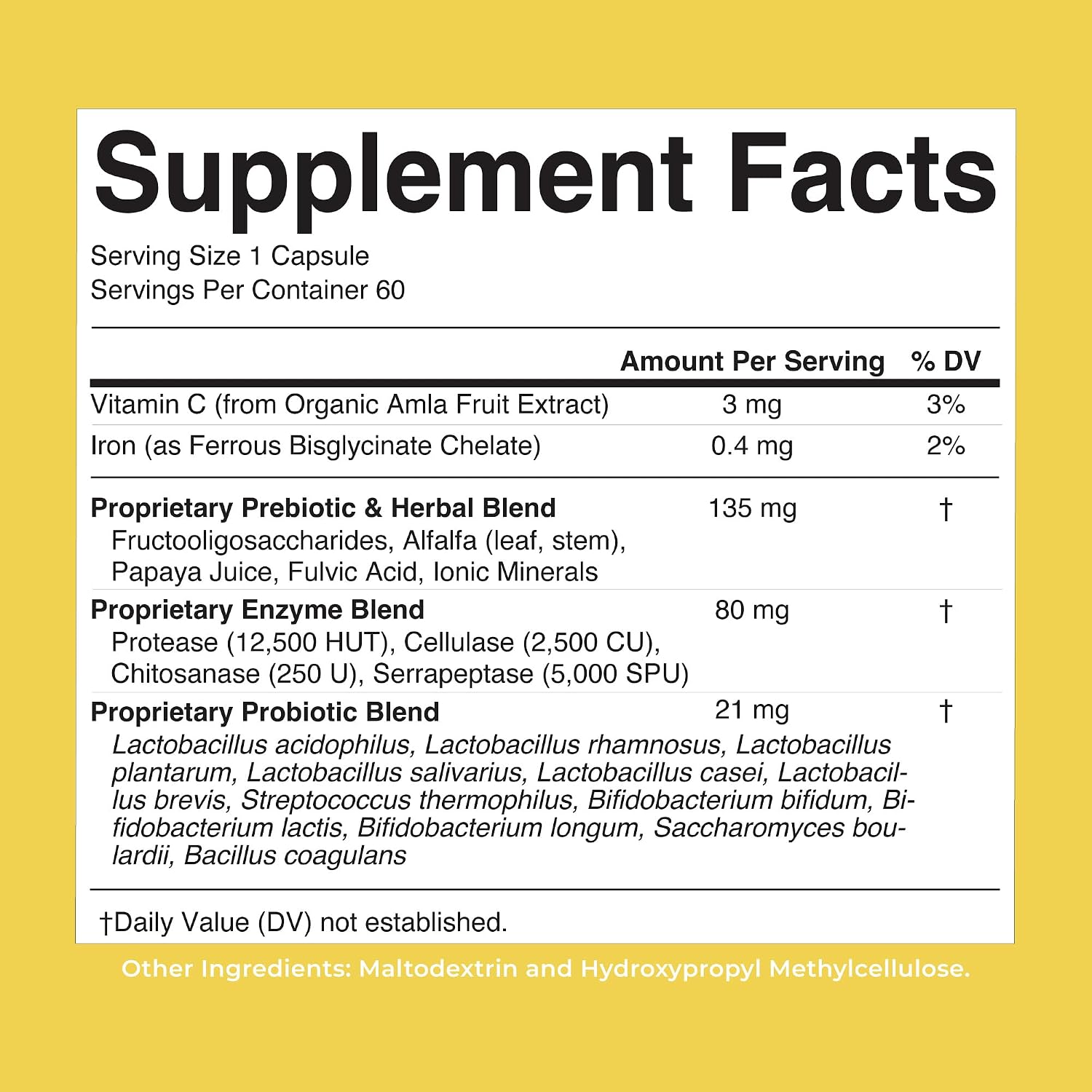 MARYRUTH'S Gut Flora Health+ Enzymes, Gastrointestinal Health, 60 Capsules | Digestive Enzymes, Healthy Gut Biome & Digestive Support, Gastrointestinal Health, CLP Certified, 60 Capsules 2 Month Supply - Image 9