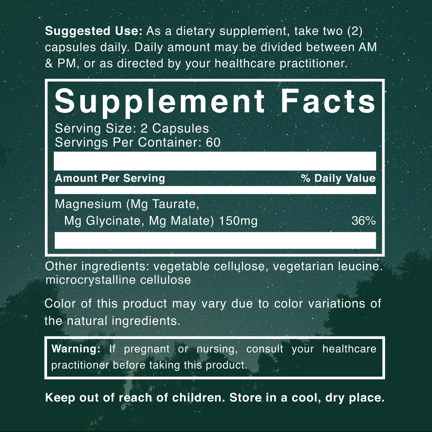 Natural Rhythm Triple Calm Magnesium Complex - 120 Capsules, Chelated Magnesium Glycinate, Taurate & Malate, High Absorption Supplement for Sleep, Stress, Muscle & Heart Support, Non-GMO, Vegan - Image 7