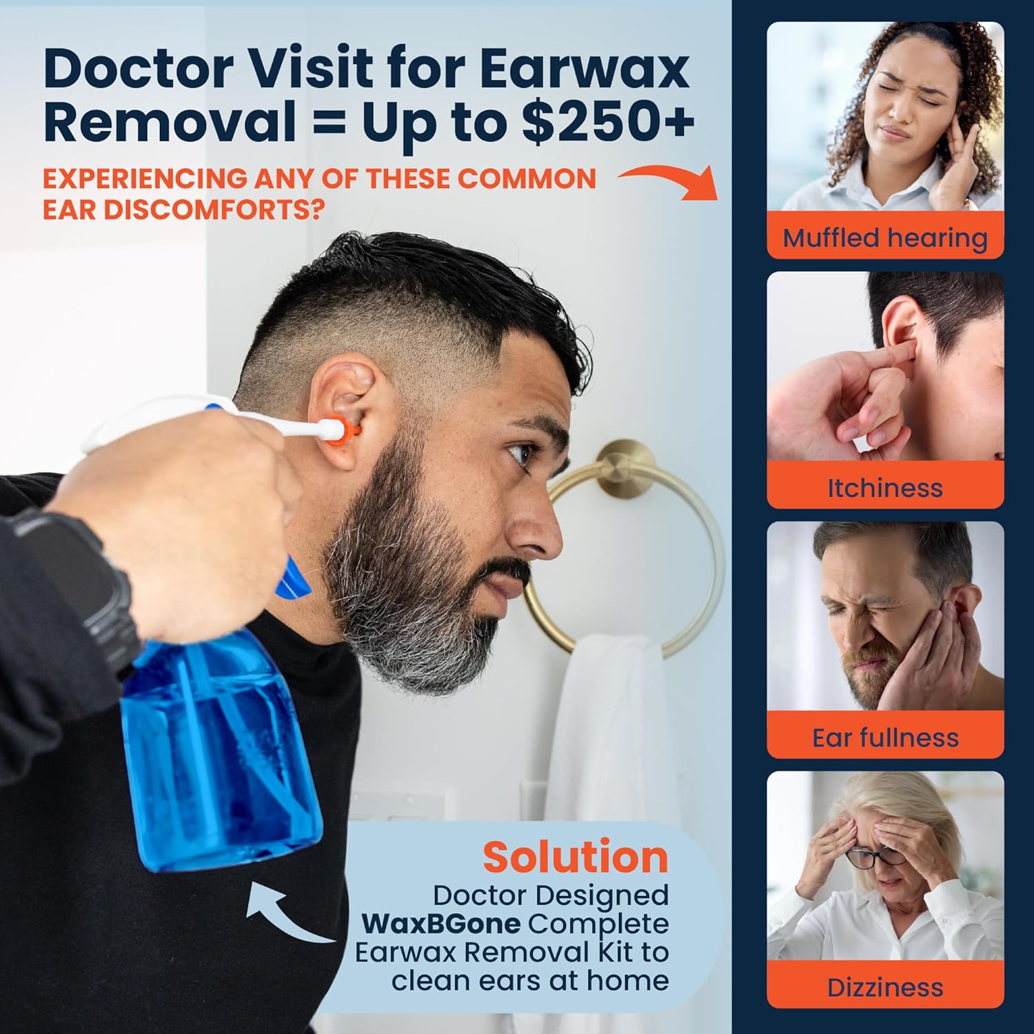 Ear Wax Removal Kit with SoftSpray Irrigation Tips, 4X High Output Sprayer & Ear Basin - Safe, Fast, Gentle Ear Cleaning Kit for Adults & Kids at Home - Premium Kit with Otoscope + Ear Drops | Complete premium system combines 4X cleaning power, patented SoftSpray® tips, otoscope and drops for fast, gentle home use - Image 10