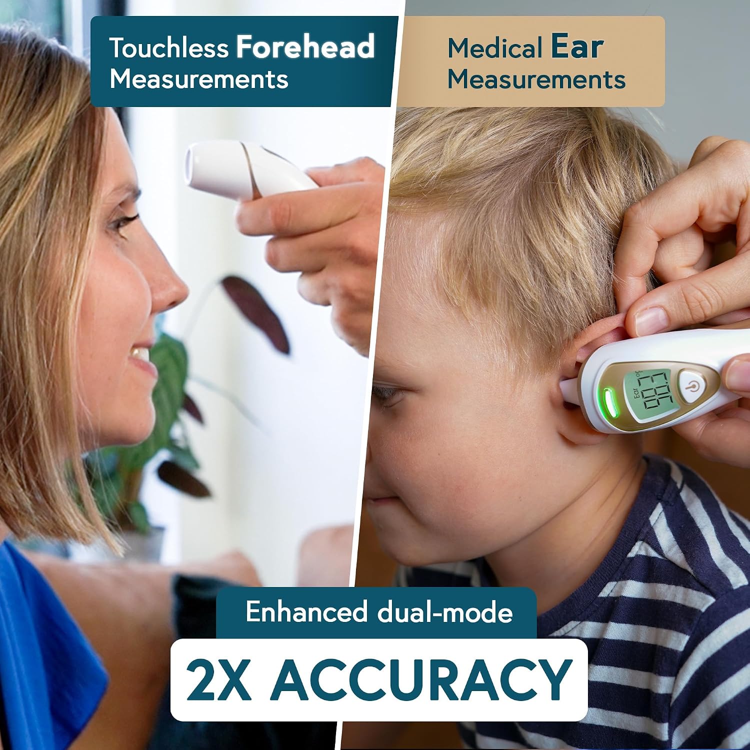 iProven Ear Thermometer with Non-Touch Forehead Function, Superior Accuracy | For Adults, Kids & Babies, Pro Series Premium Digital Thermometer, for Adults and All Ages - Image 3