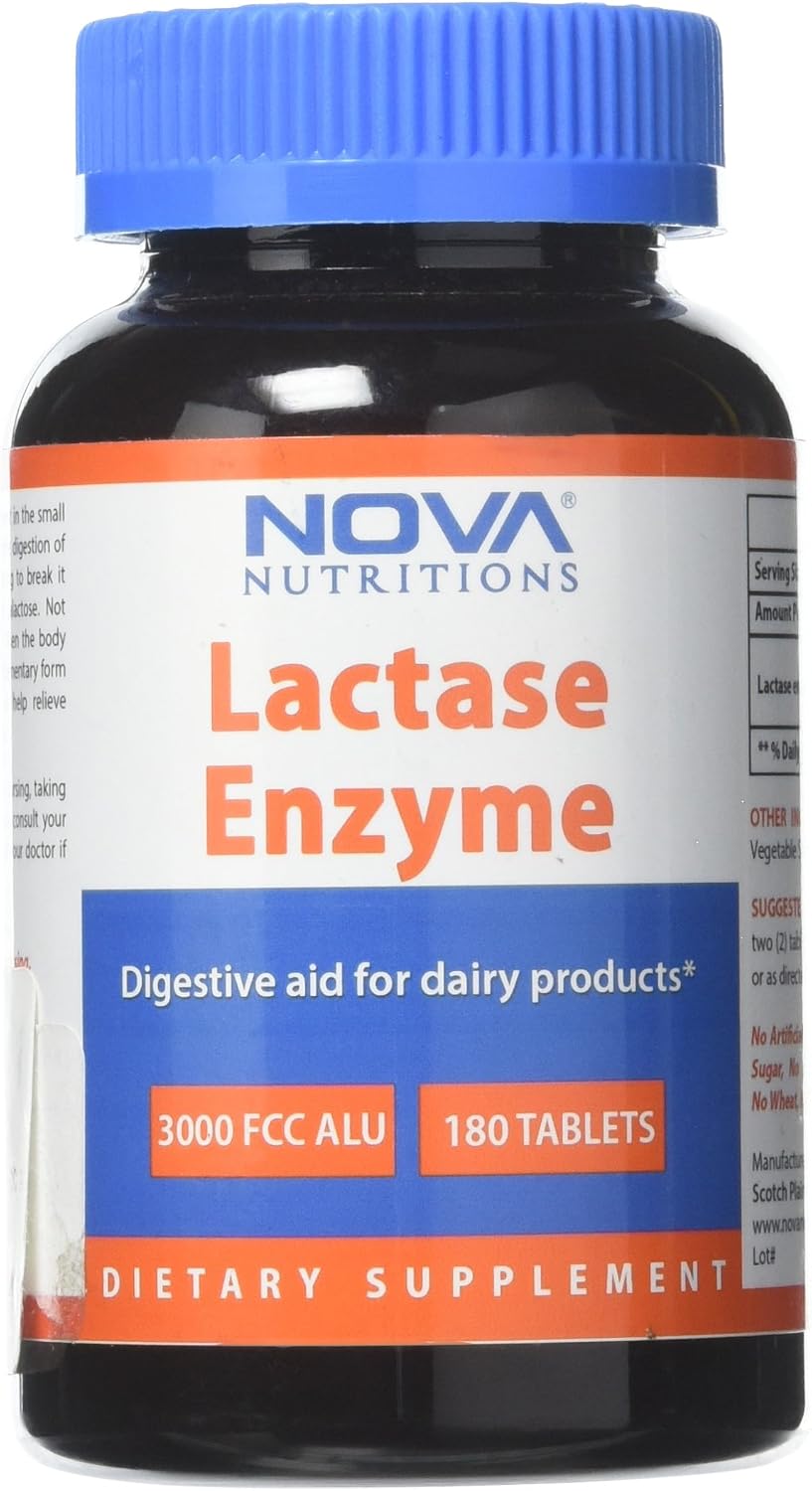 Nova Nutritions Lactase Enzyme 3000...