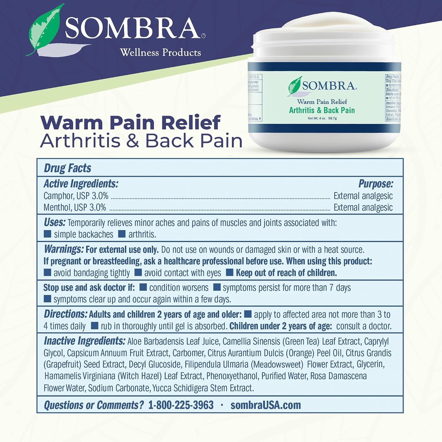 Sombra Warm Pain Relief 8 oz Jar for Arthritis, Back Pain & Pre-Exercise | For Arthritis Chronic Pain Pre-Workout Rub Vegan Formula Free of Artificial Fragrances, Dyes, NSAIDs, Wax, Petroleum, Alcohol - Image 7