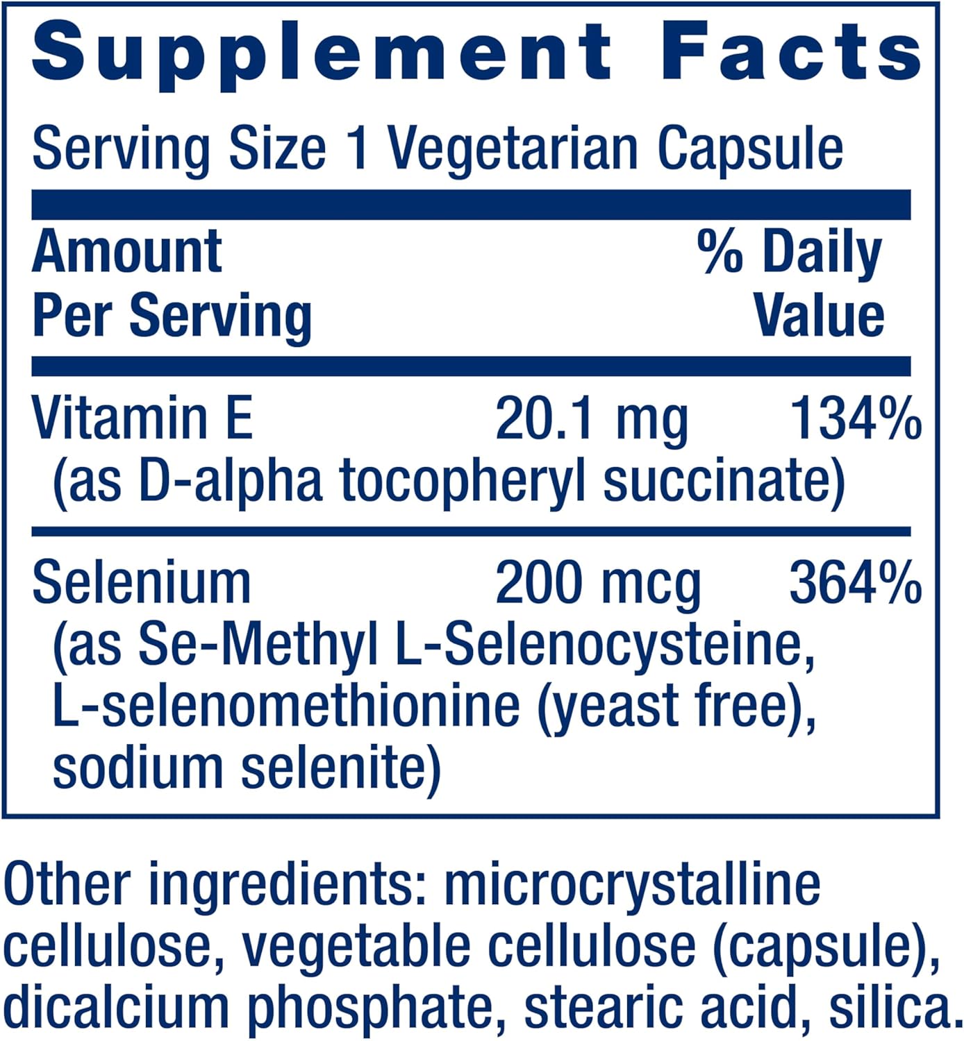 Life Extension Super Selenium Complex, 200 mcg – 3 Forms of Selenium, Vitamin E – Cellular Health & Longevity Support – Gluten-Free, Non-GMO, Vegetarian, 1 Daily – 100 Capsules | 3 Forms of Selenium & Vitamin E Support Cellular Health & Healthy Aging, Gluten-Free, Non-GMO & Vegetarian, 1 Daily - Image 3