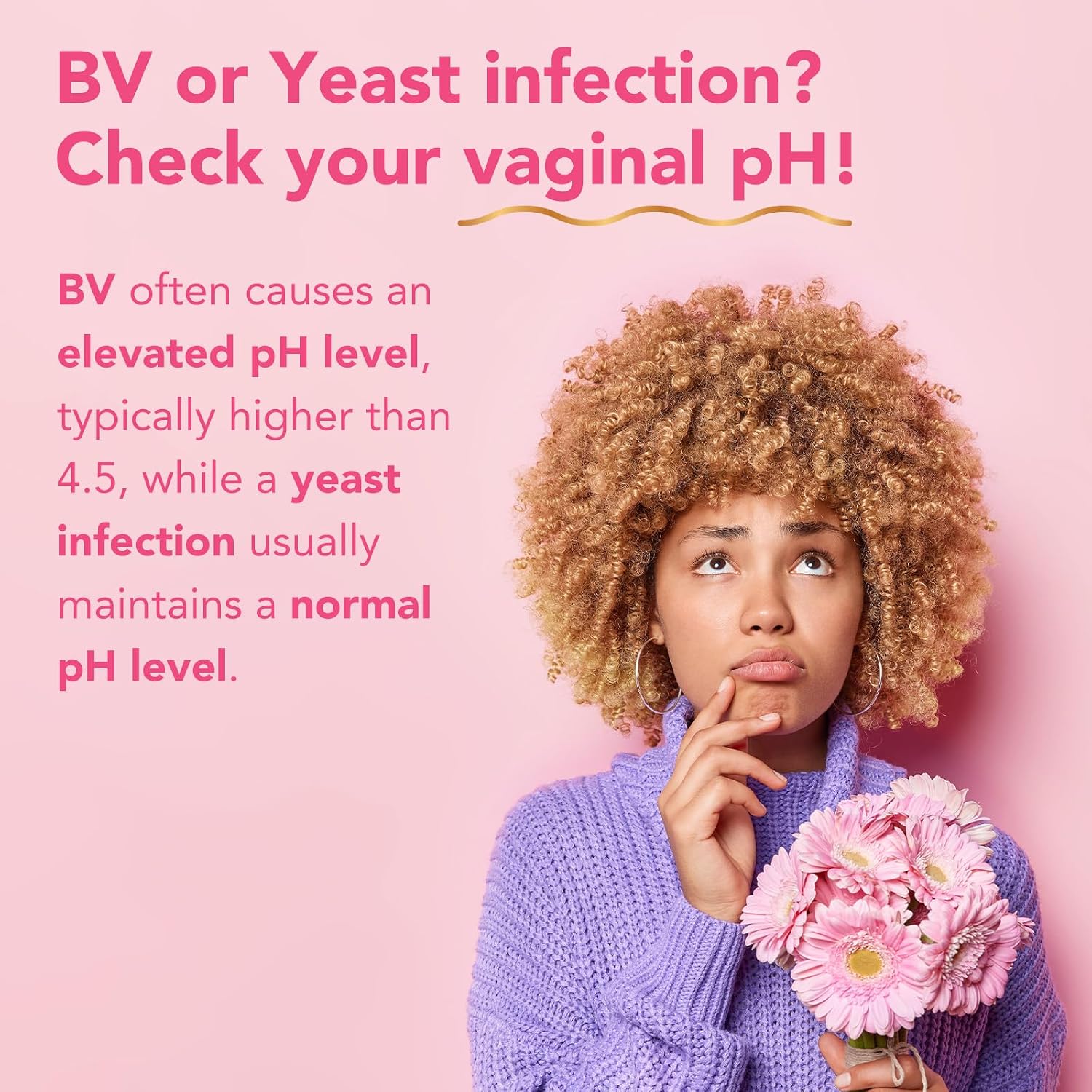 Easy@Home 5 Pack Vaginal pH Test Strip for Women, Yeast Infection & BV Test | Bacterial Vaginosis Testing Kit for Women with Swabs, Feminine pH Balance Health Tests, at Home pH Level Tester #EVPH-S - Image 2