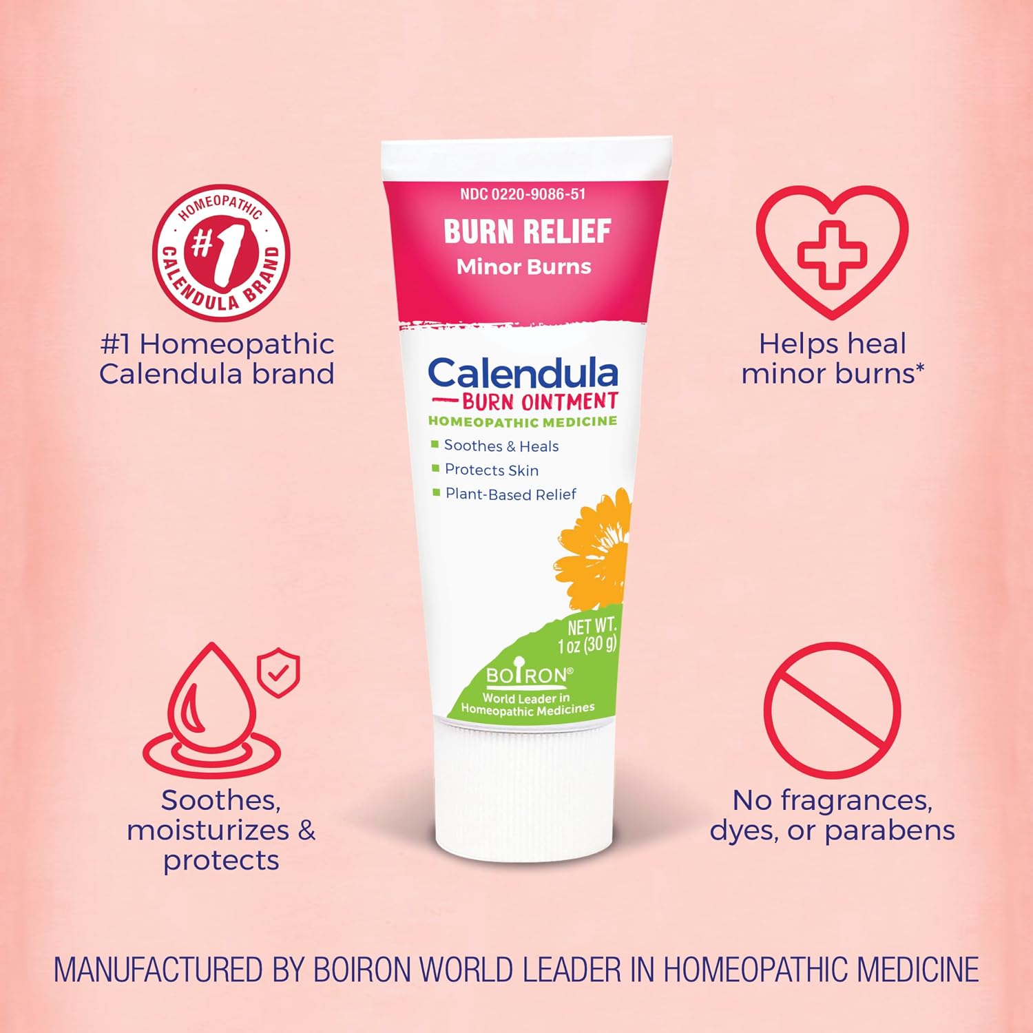 Boiron Calendula Burn Ointment for Relief from Minor Burns from Cooking, Friction, or Sunburns - 1 oz - Image 4