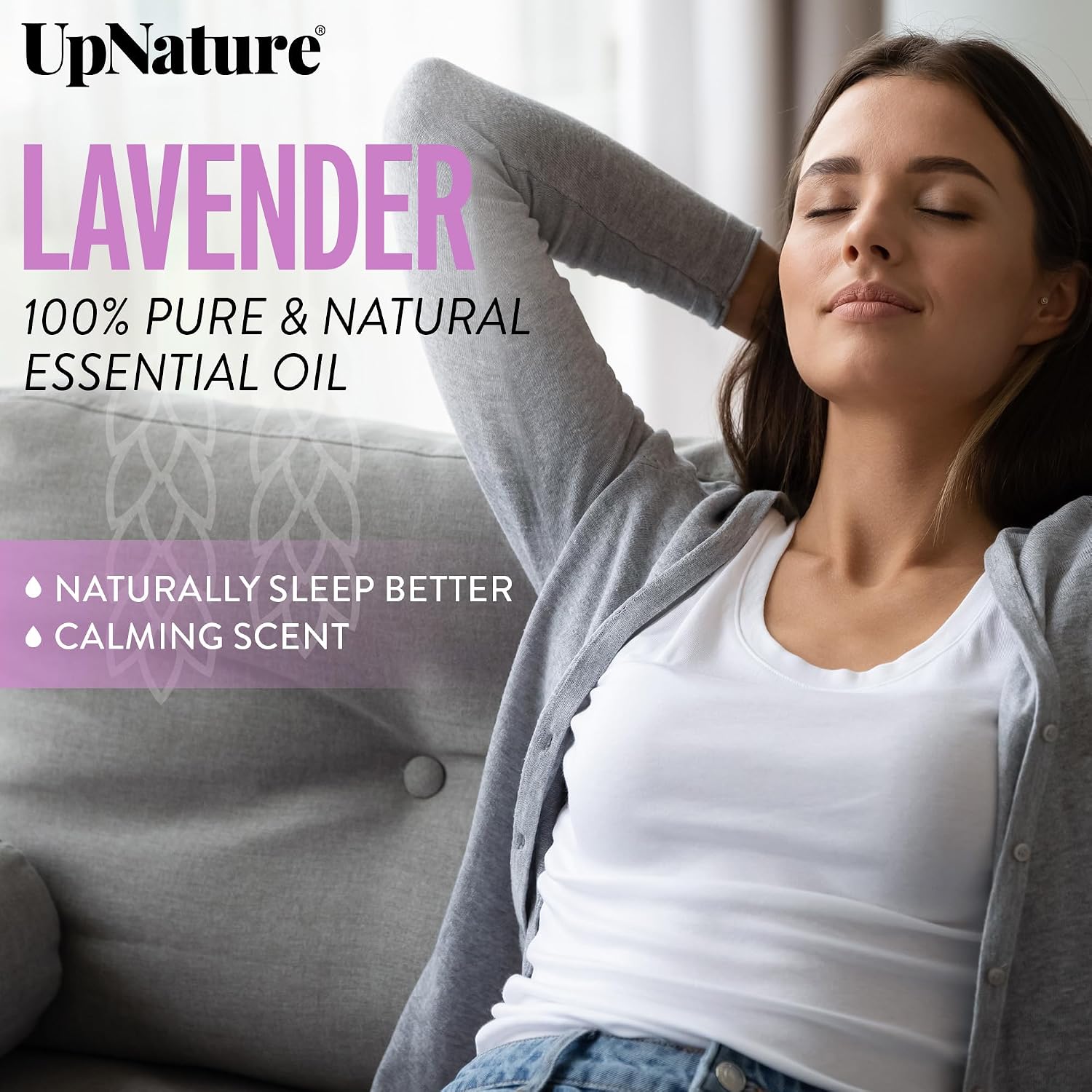 UpNature Lavender Essential Oil Roll On - 100% Natural, for Sleep & Skin | Calming lavender roll-on. Dab on wrists, neck or temples for a relaxing bedtime ritual - perfect for your purse or travel - Image 2