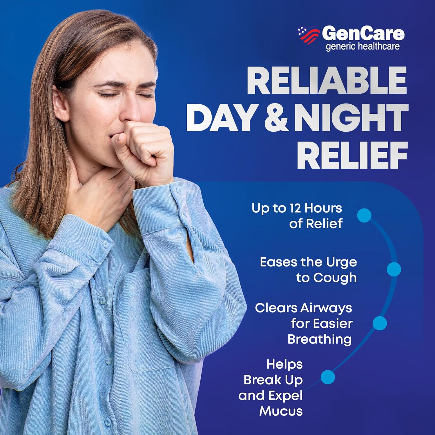 GenCare Mucus Relief Guaifenesin 600mg Extended-Release, 100 Ct | Compares to Mucinex; 12-hour expectorant relief for chest congestion & cough, thins and loosens mucus fast - Image 5