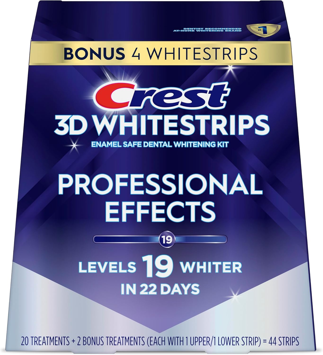 Crest Teeth Whitening Strips, Crest 3D Whitestrips Professional Effects, Enamel Safe Teeth Whitening Kit, 22 Treatments (44 Strips), Professional-Level Whitening, 19 Levels Whiter - Image 9