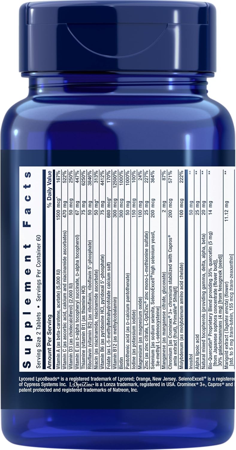 Life Extension Two-Per-Day Multivitamin - Packed with Over 25 Vitamins, Minerals & Extracts -Vitamins B6, C, D - Zinc - Two-Month Supply - Non-GMO, Gluten-Free - 120 Tablets - Image 2