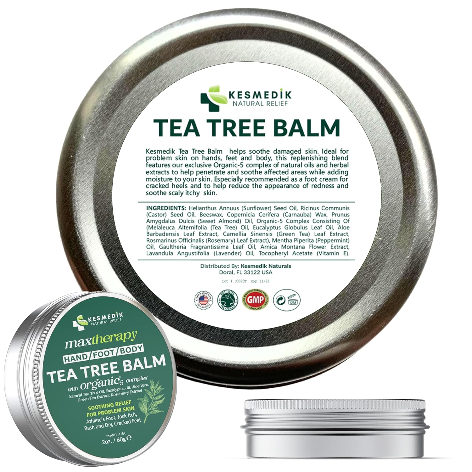 KESMEDIK Tea Tree Oil Balm for Skin, Soothes Itching, Rashes & Dry Skin, Antifungal Defense for Athlete’s Foot, Jock Itch, Chafing, Bug Bites & Eczema, Natural, Effective & Safe for All Ages - Image 9