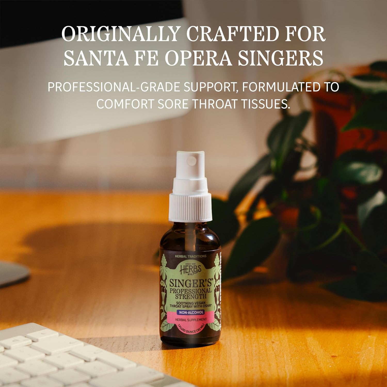 Herbs Etc. Singer's Saving Grace Professional Strength Spray - Plant-Based Soothing Throat Spray for Voice Care - Comfort Irritated Tissues - Vocal Cord Support - Non-Alcohol - 1 fl oz (75 Servings) - Image 4
