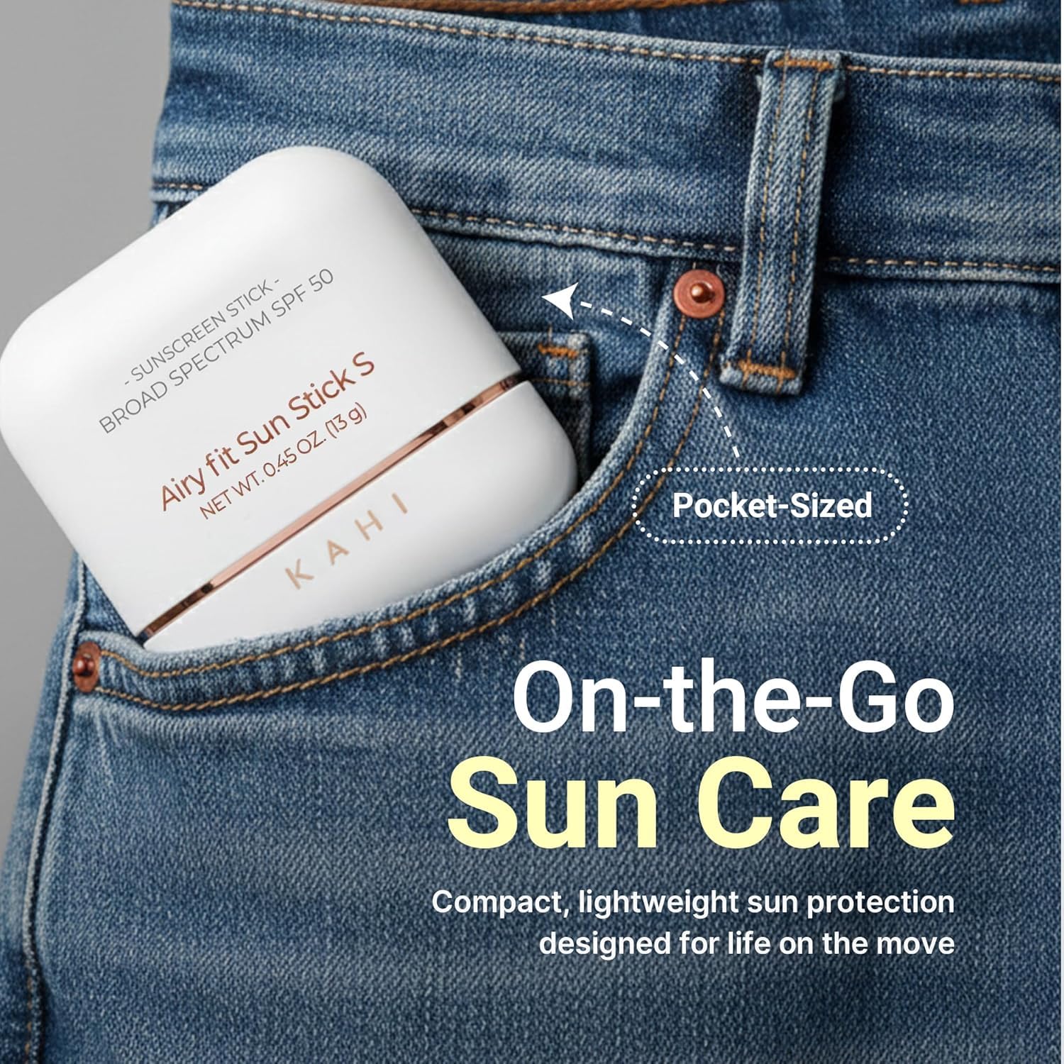 KAHI Airy Fit Sun Stick S - SPF 50+ Broad Spectrum Face Sunscreen Stick | Broad Spectrum SPF 50+, Waterproof, Sweatproof, Sandproof, Ultra-Lightweight, Non-Greasy, No White Cast, Silky Powder Finish - Image 9