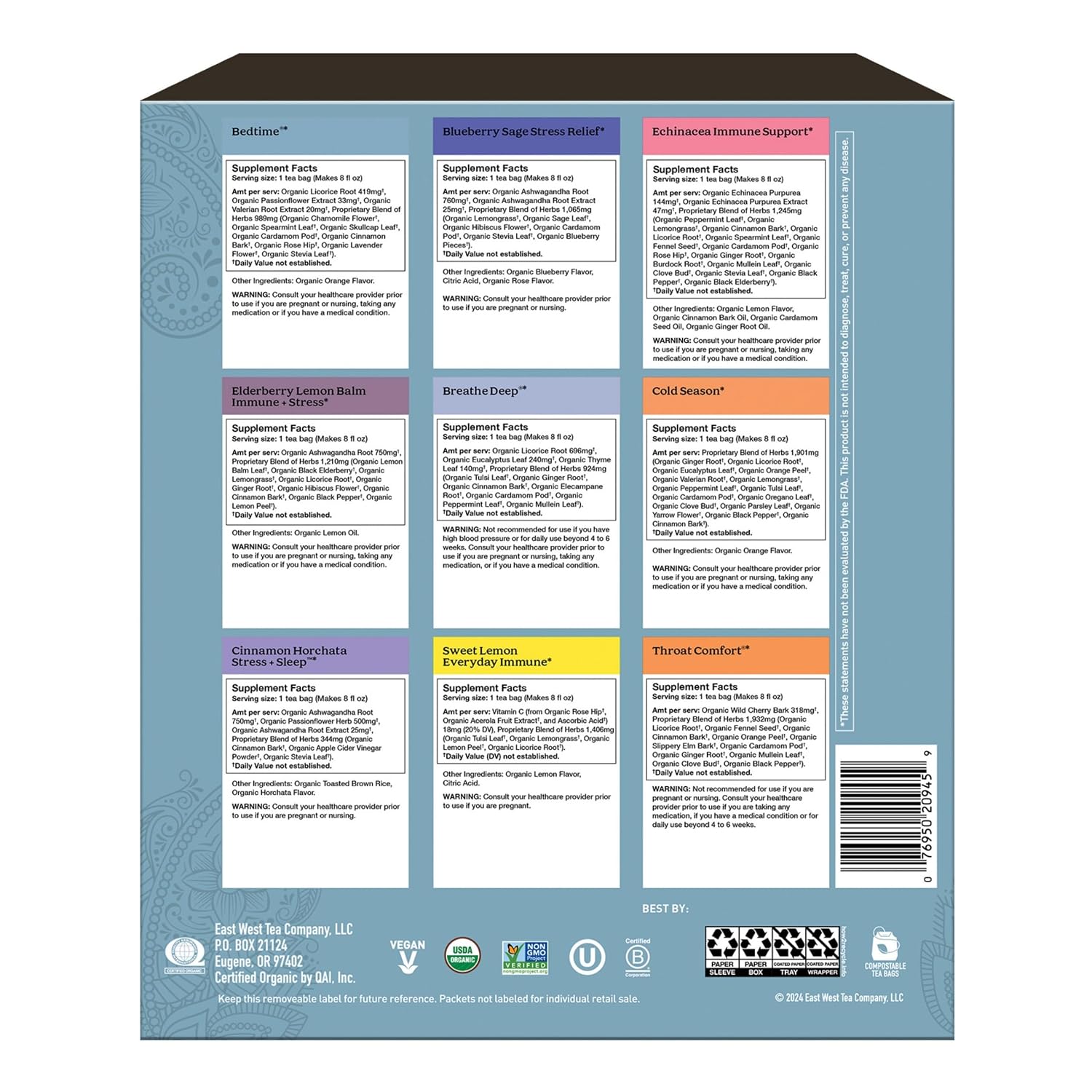 Yogi Get Well Gift Box, 45 Tea Bags (5 Bags per Flavor) | Caffeine-Free Wellness and Immunity Variety Pack with 9 Delicious Herbal Teas, a Thoughtful Tea Gift Set - Image 2