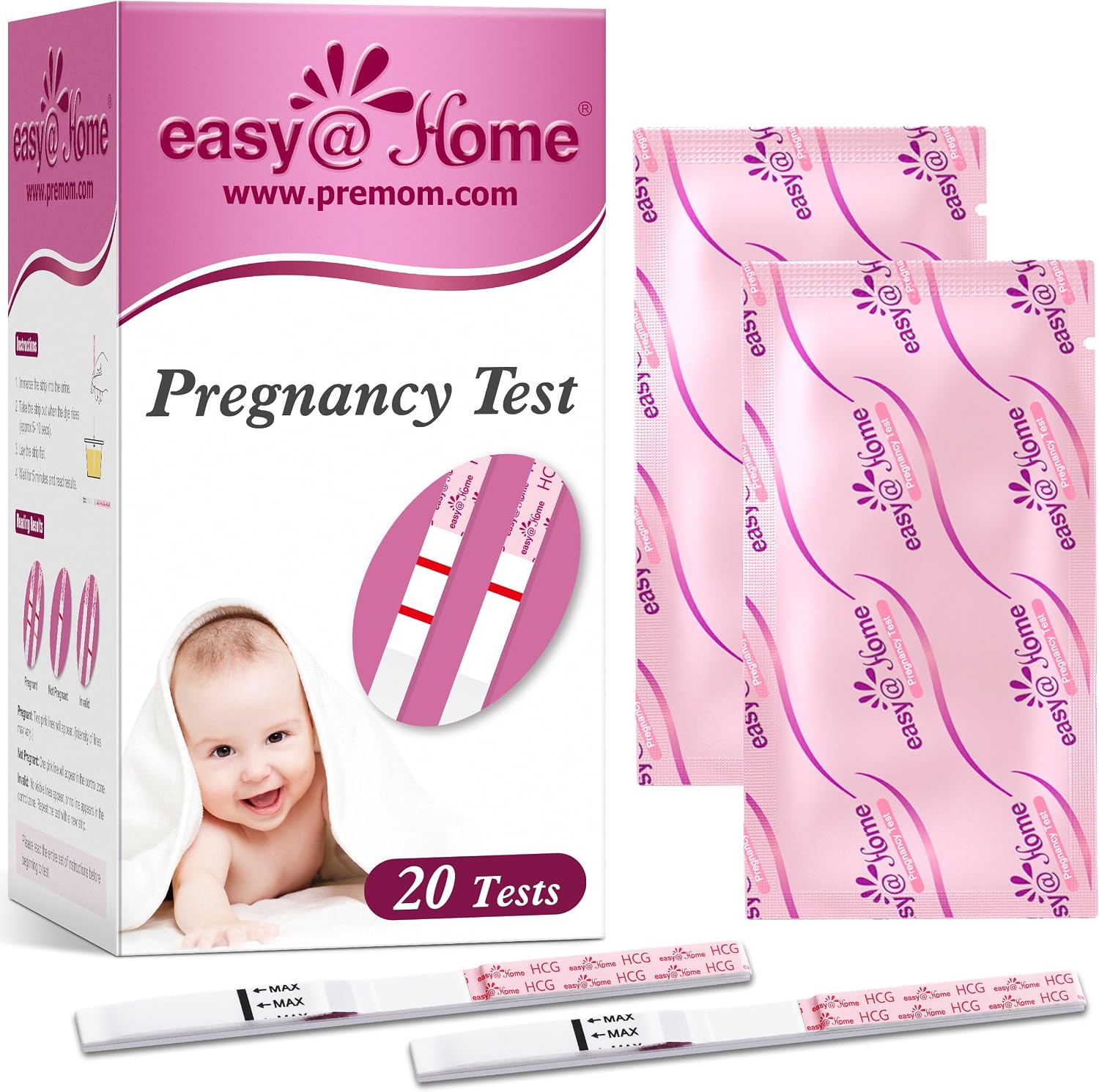 easy@Home 20 Pack Pregnancy Test St...