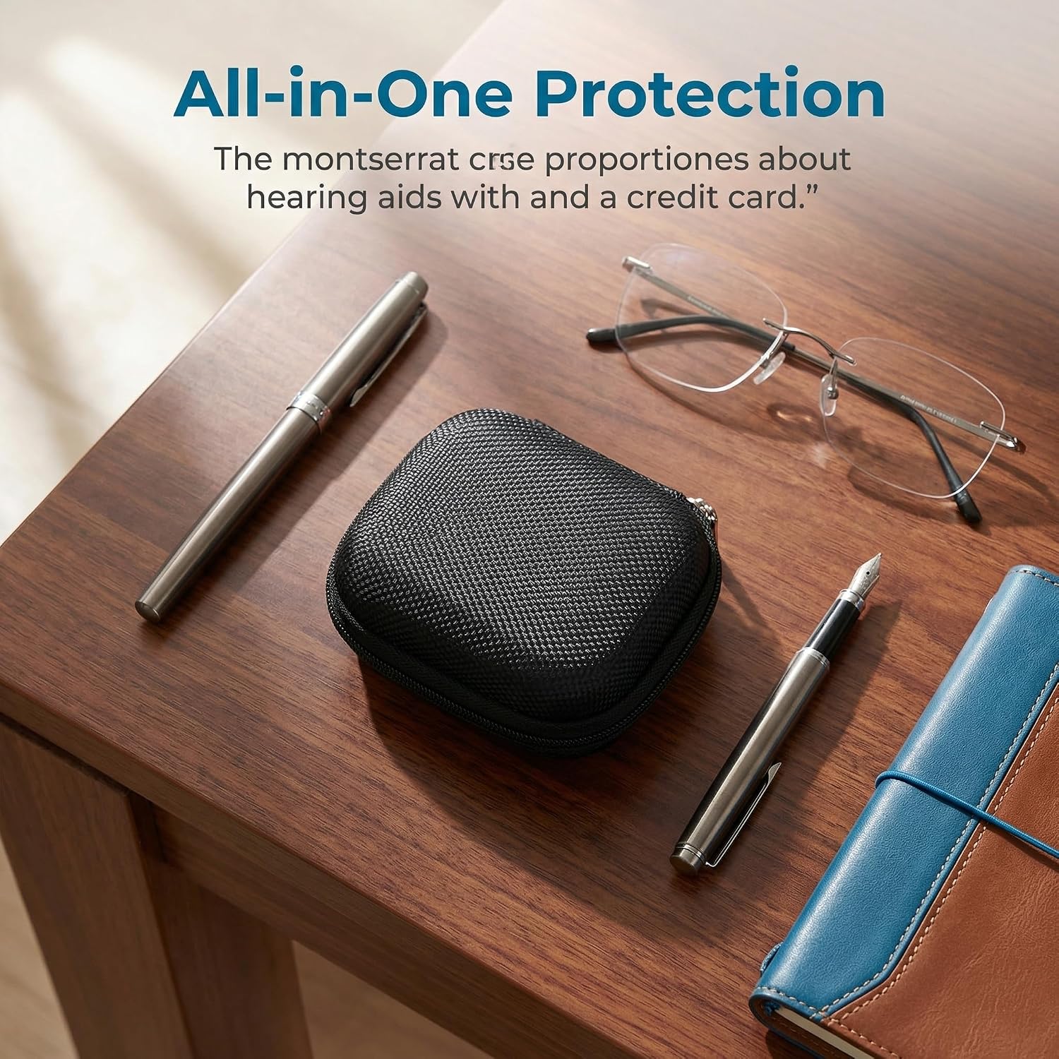 Hearing Aid Case Storage and Travel Hard Carrying Pocket for Ear Gear Small Waterproof Pouch with Mesh Universal Hearing Aid Covers and Accessories Battery Holder Cases for Women and Men - Image 6