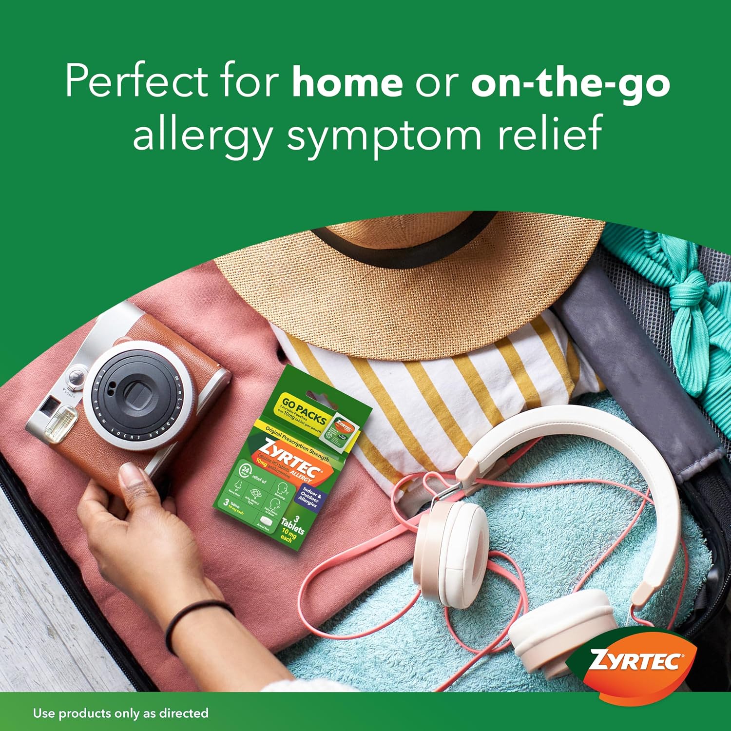 Zyrtec 24-Hour Allergy Relief Tablets, 90-Ct Size Plus 3x1-Ct Packs | 10 mg Cetirizine HCl, Allergy Medicine, For Symptoms like Runny Nose, Sneezing, Itchy & Watery Eyes & Itchy Nose or Throat - Image 2