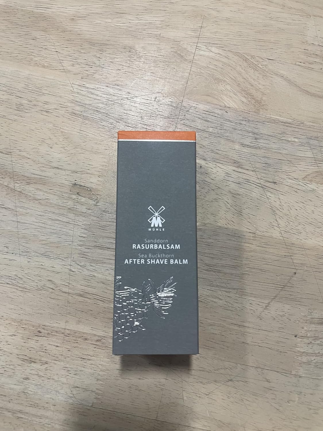 MÜHLE Sea Buckthorn Shaving Essentials Bundle – Includes Shaving Cream (75ml), Aftershave Balm (100ml), All Natural Alum Stone Styptic Pencil | Complete Shave Care Kit for Men - Image 4