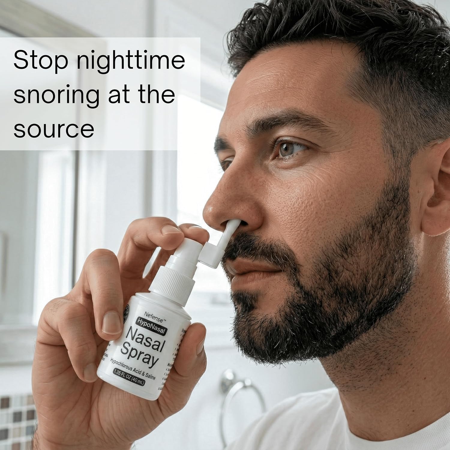 HypoNasal Daily Nasal Spray, Doctor Approved Hypochlorous Acid Antimicrobial Spray Cleanses Irritants Causing Allergies Inflammation Congestion Snoring and Irritation, Deep Sleep, Opens Airways - Image 4