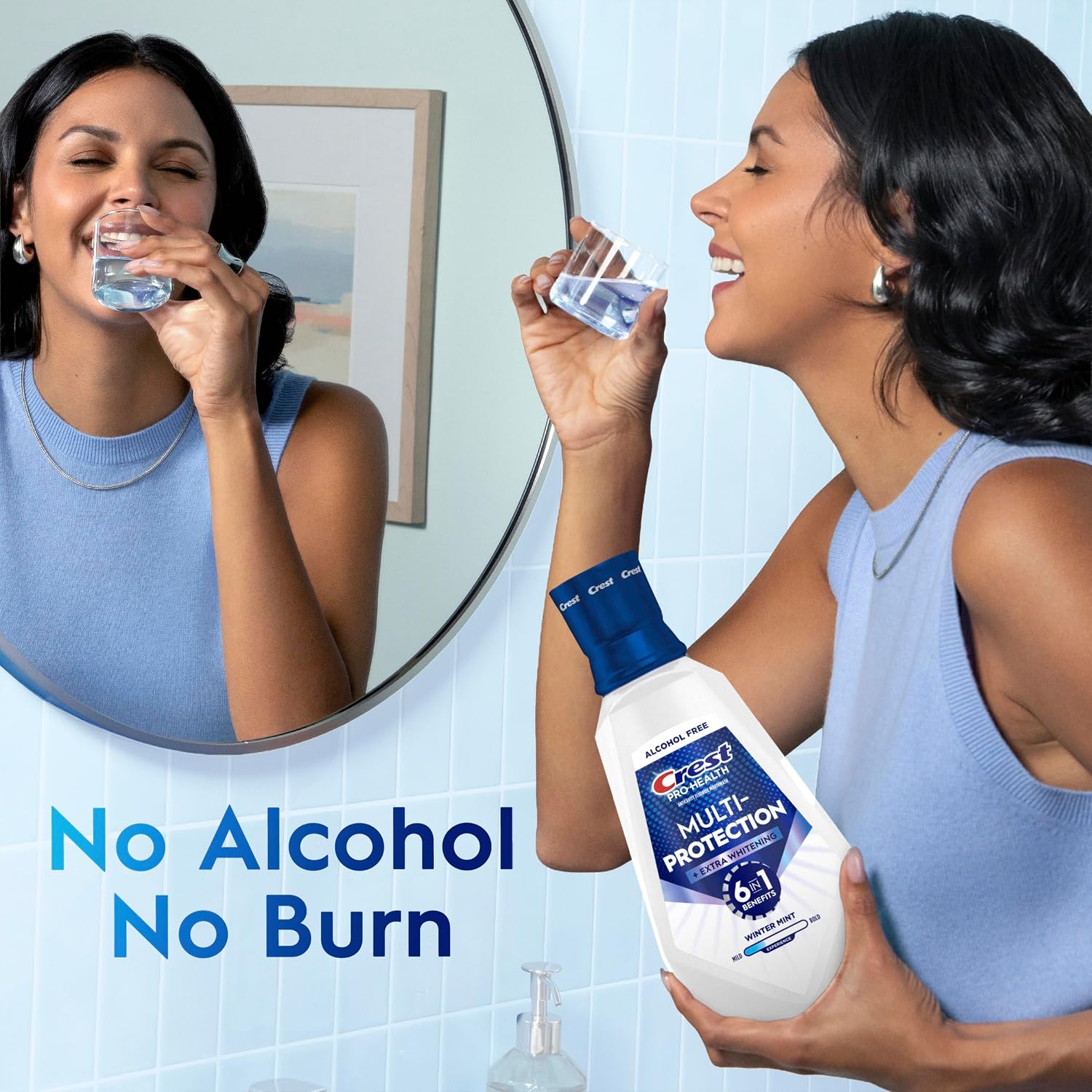 Crest Pro-Health Advanced Mouthwash, Alcohol Free, Extra Whitening, Energizing Mint Flavor, 946 mL (32 fl oz) - Image 9