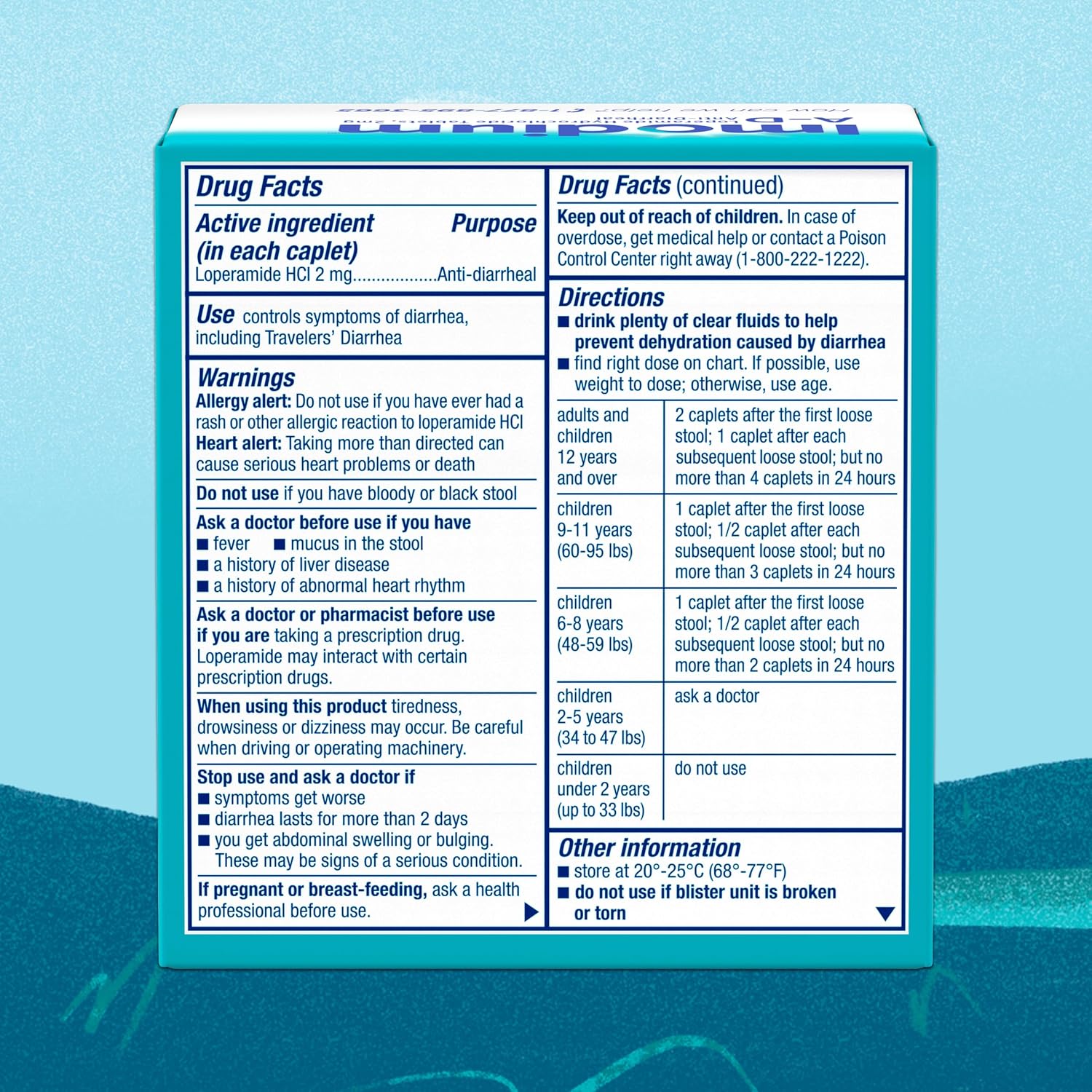 Imodium A-D Diarrhea Relief Caplets, Loperamide HCl, 6 ct | Anti-Diarrheal Medicine, Controls Acute & Traveler's Diarrhea Symptoms - Image 8