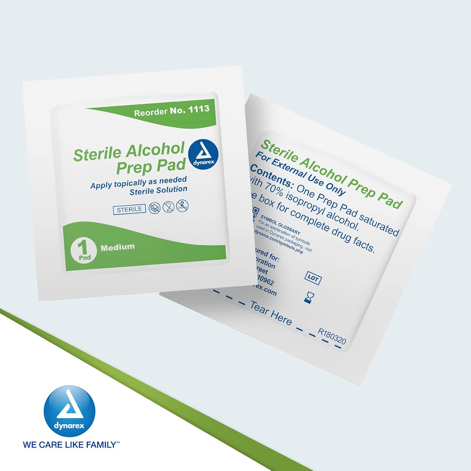 Dynarex Alcohol Prep Pads, Medical-Grade and Non-Woven Prep Pads, Saturated with 70% Isopropyl Alcohol, Rapid-Acting Antiseptic Wipes, 1-Ply, Medium, 2 Boxes of 200 Alcohol Prep Pads - Image 7