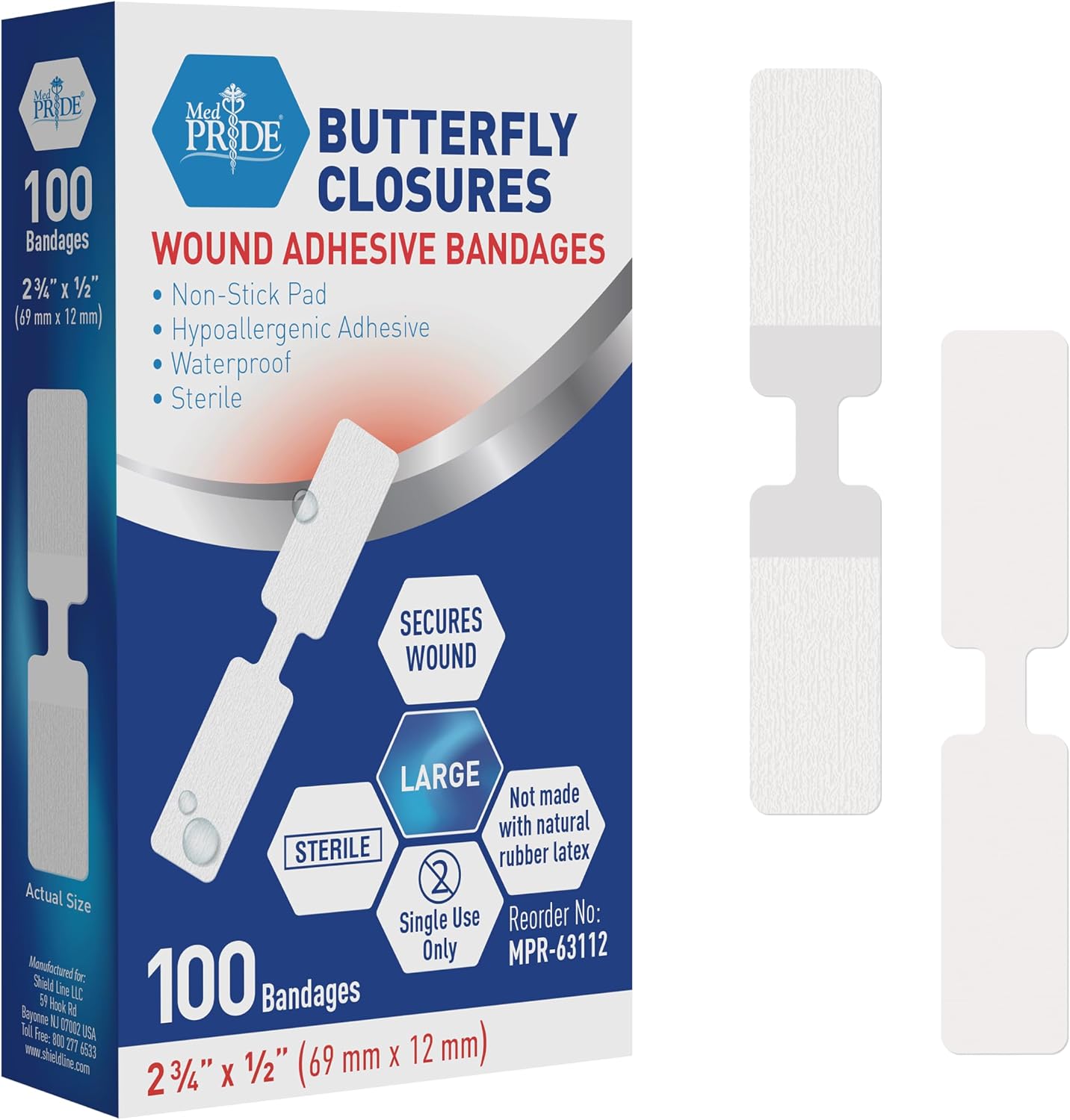 MED PRIDE Butterfly Wound Closure S...